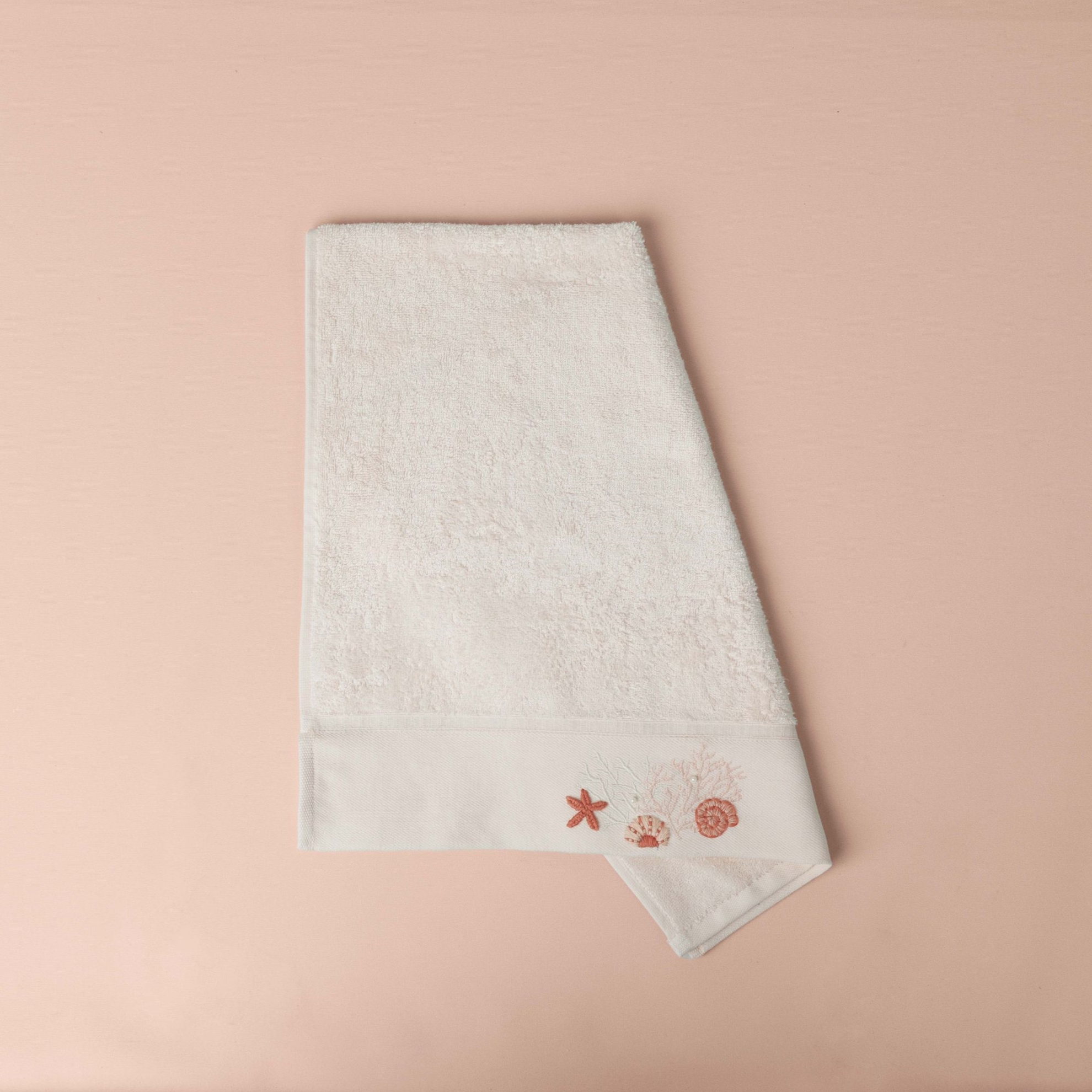 resm Linens Cowry Bambu Yüz Havlusu 50x85 Cm Somon