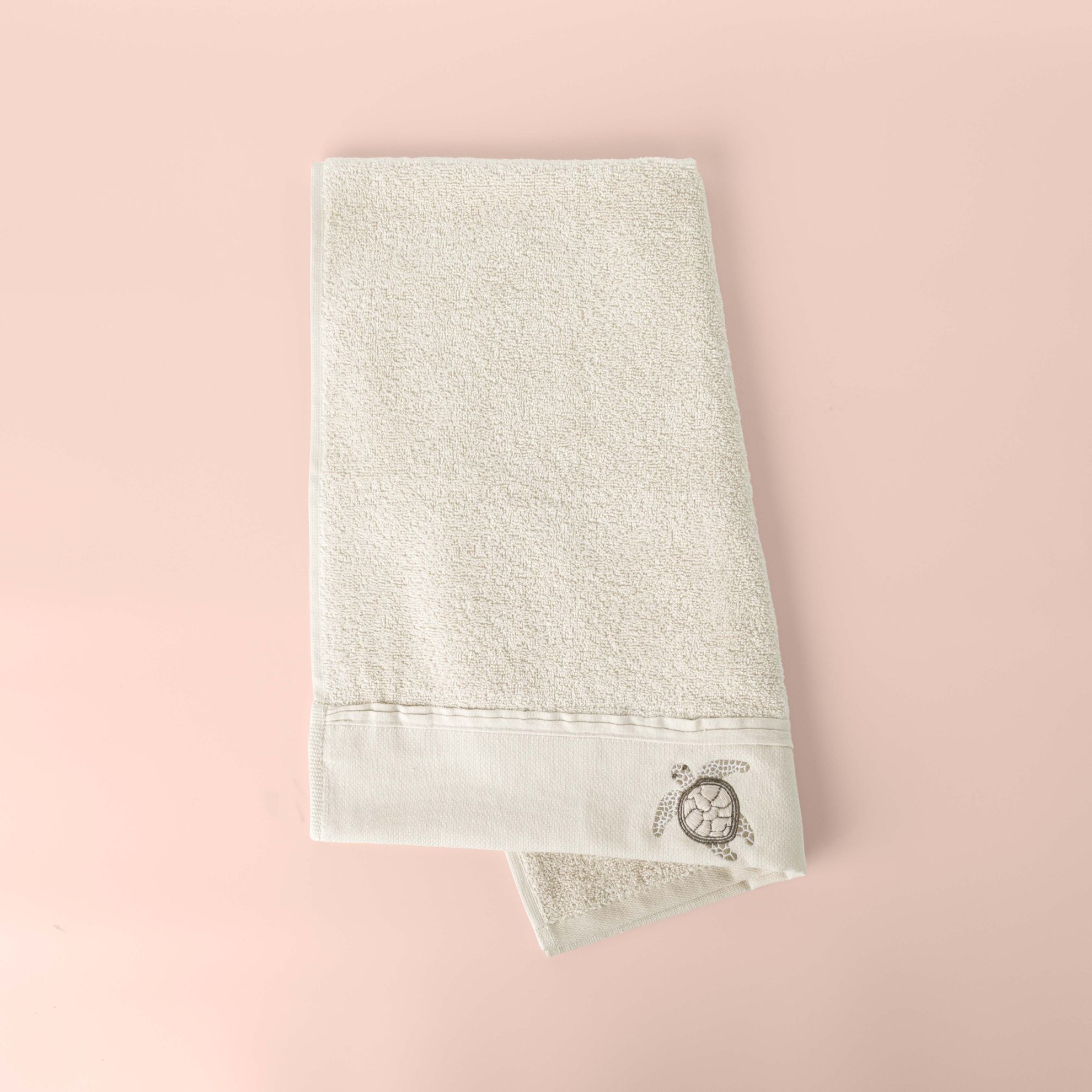 resm Linens Turtles Pamuk Yüz Havlusu 50X85 Cm Bej