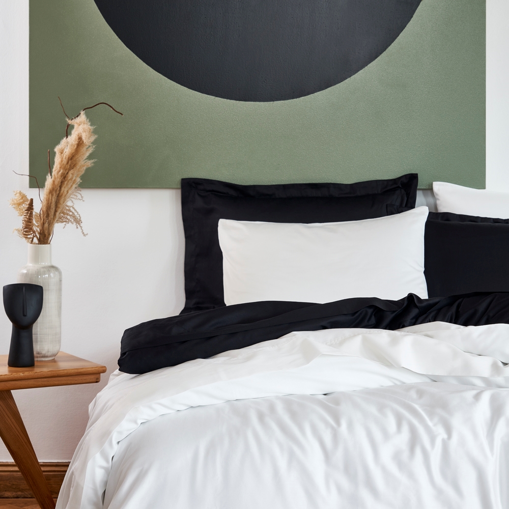 resm Linens Mix&Match Pamuk Tek Kişilik Saten Nevresim Kılıfı Ekru