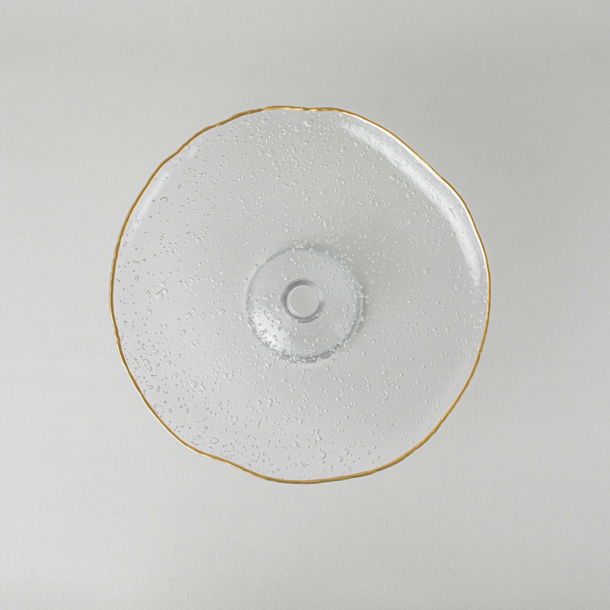 resm Linens Bubble Ayaklı Servis 33 cm Gold