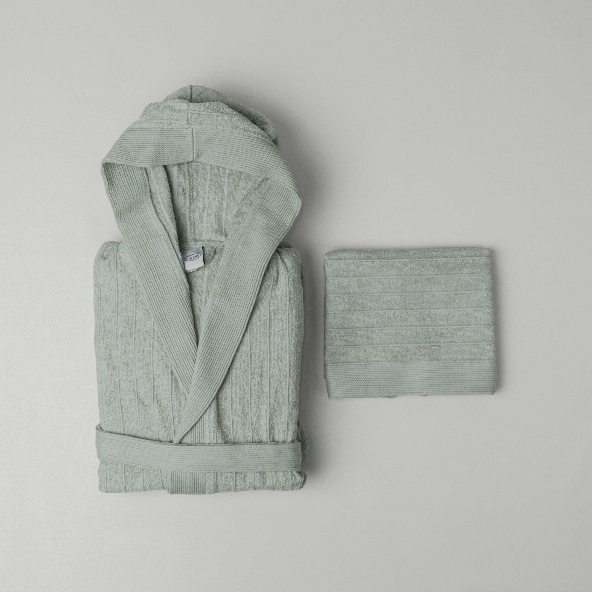 resm Linens Jolia Pamuk s/m Bornoz Seti Adaçayı