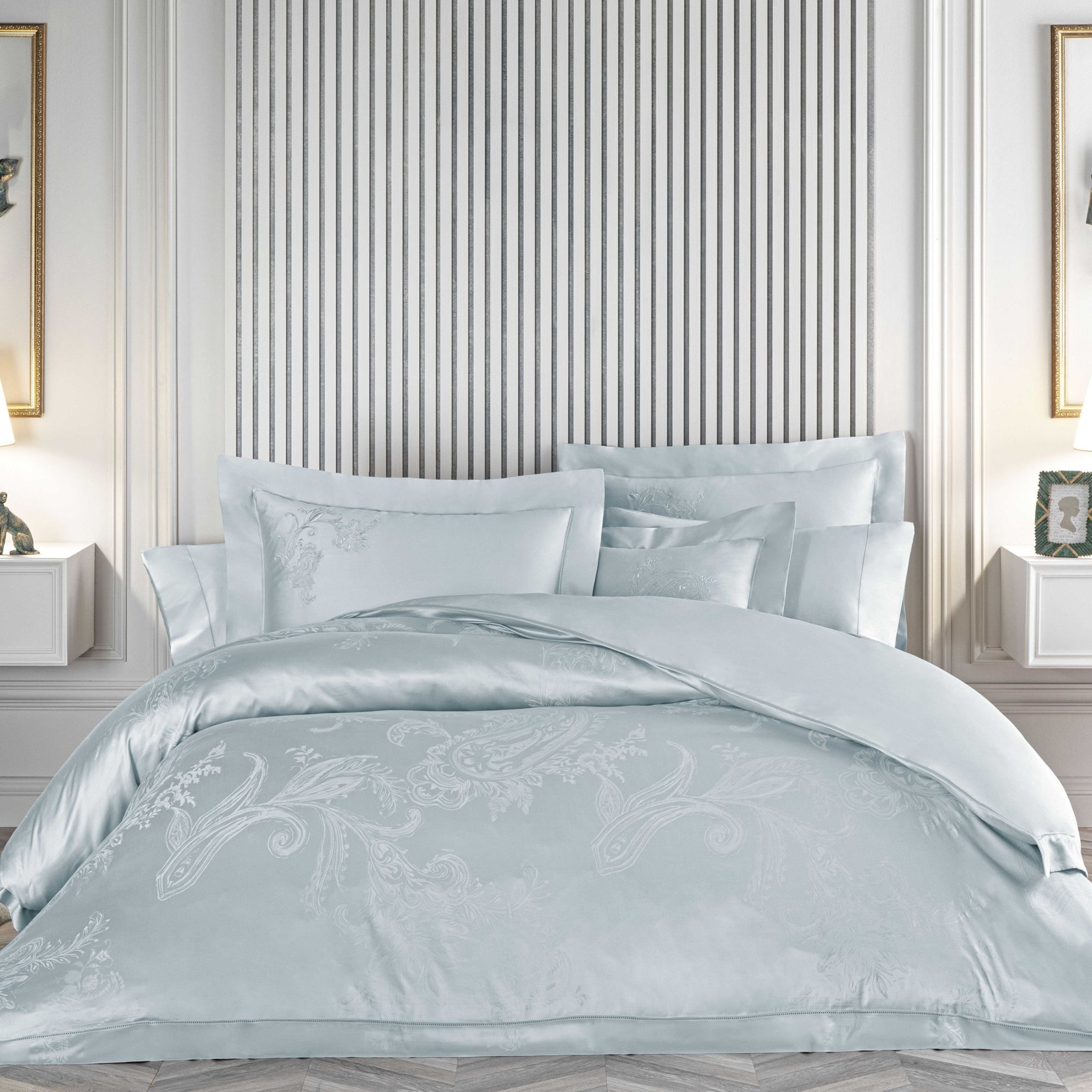 resm Valeron Martin Jakar Süper King Nevresim Takımı Mavi