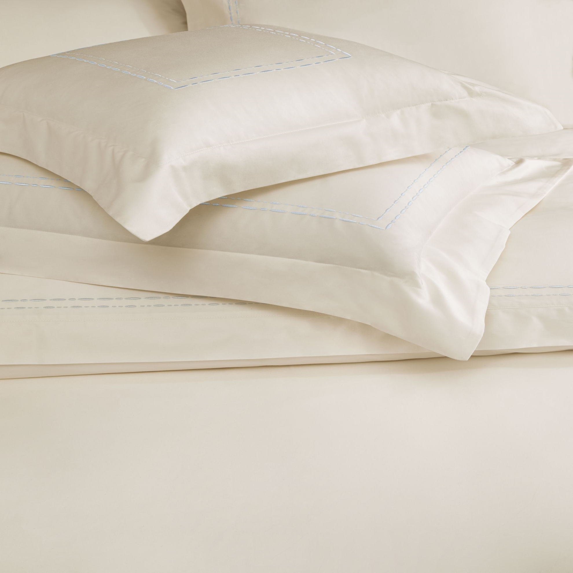 resm Valeron Amelia Saten Çift Kişilik Nevresim Takımı Mavi