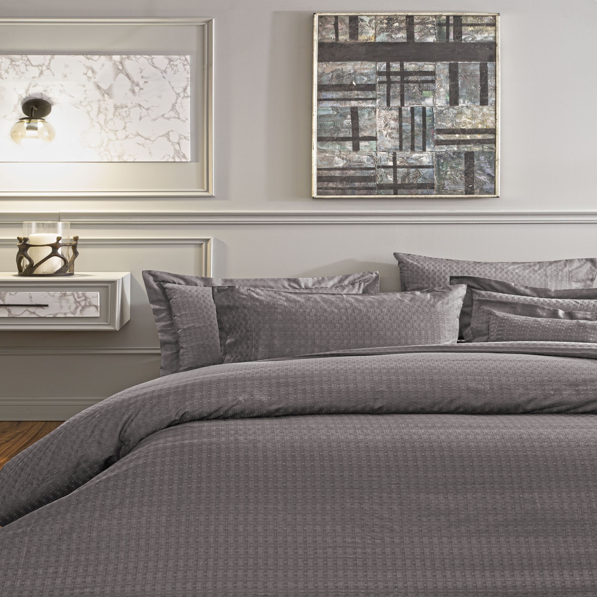 resm Valeron Cole Jakar Çift Kişilik Nevresim Takımı Antrasit