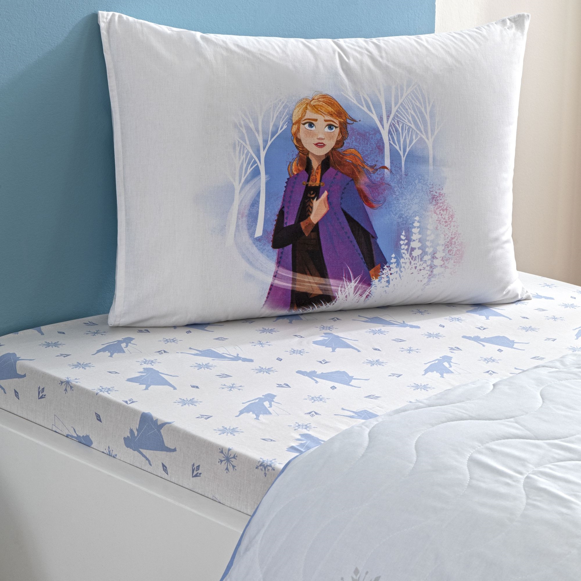 resm Taç Lisanslı Disney Frozen Sisters Tek Kişilik Pamuk Complete Set