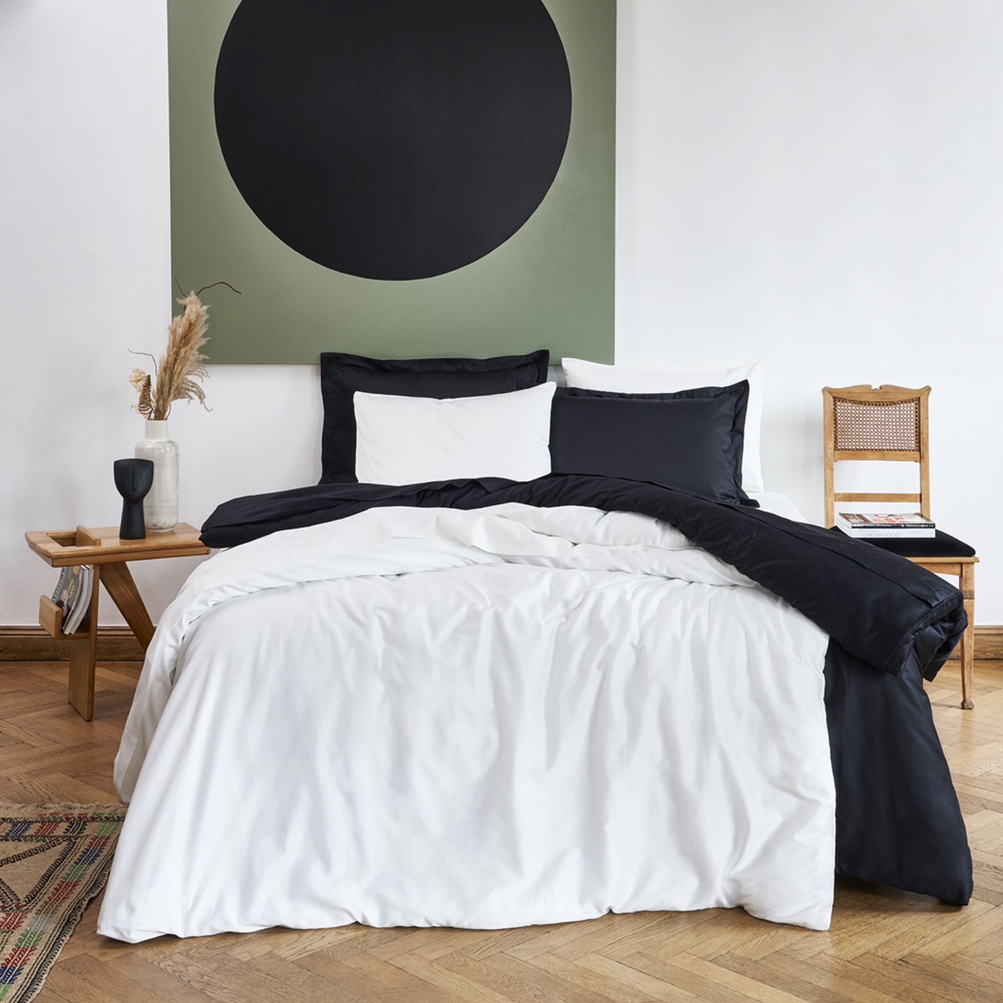 resm Linens Mix&Match Pamuk Saten Çift Kişilik Çarşaf Ekru