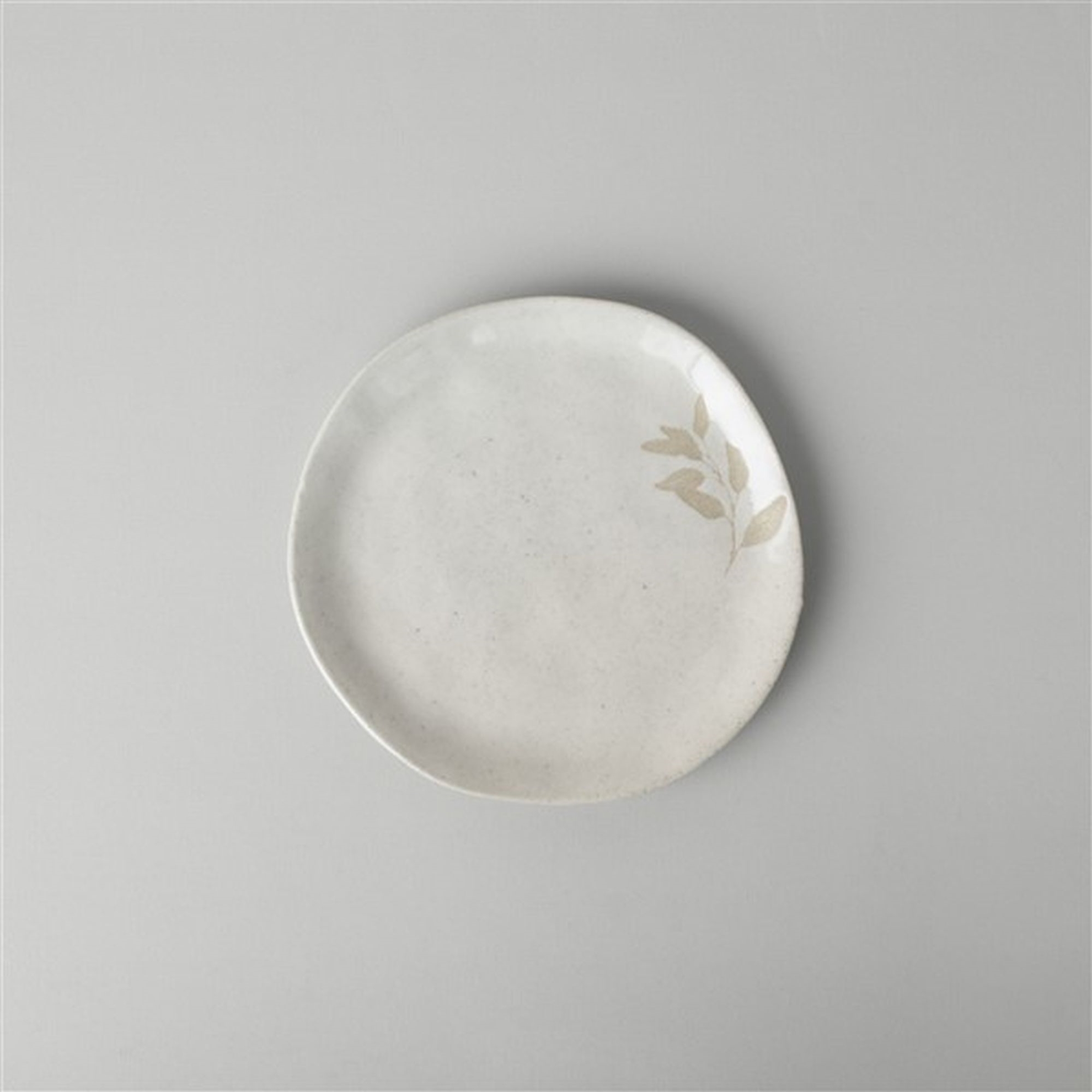 resm Linens Laurel Seramik 20 cm Pasta Tabağı Ekru