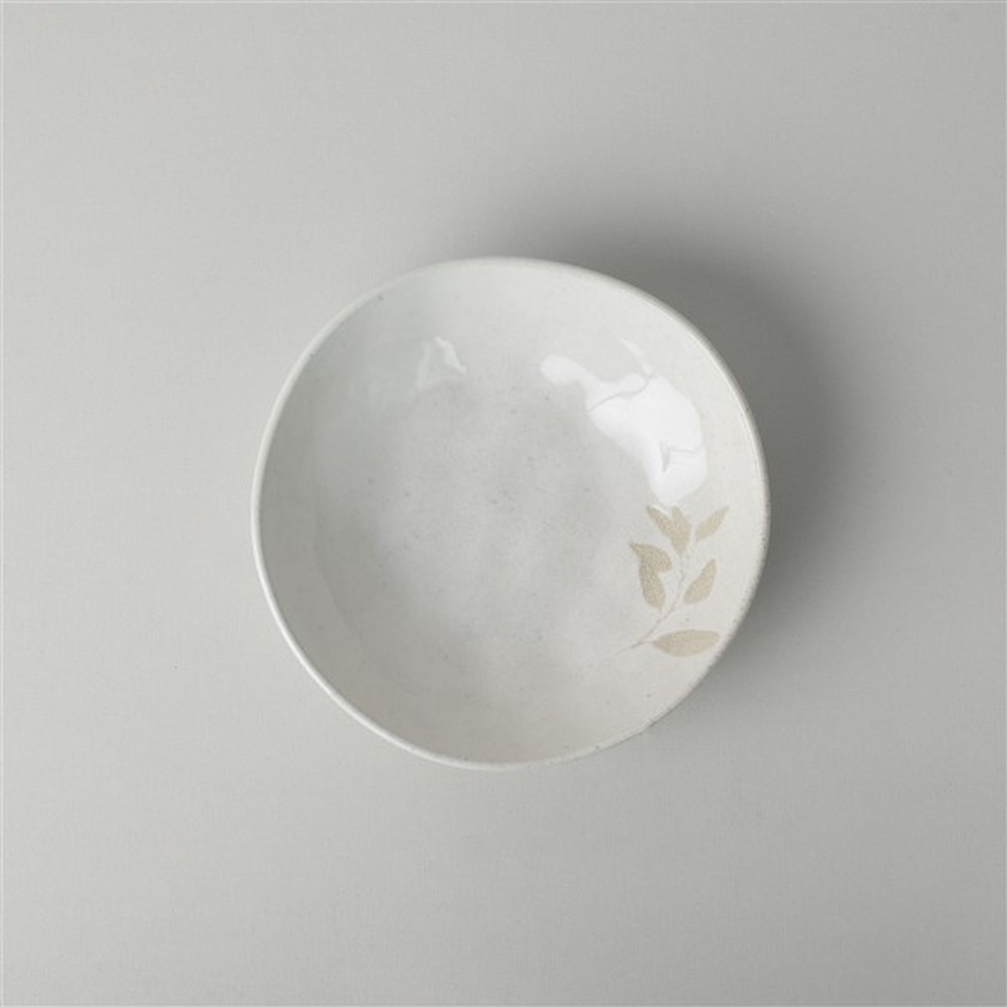 resm Linens Laurel Seramik 20 cm Çukur Tabak Ekru