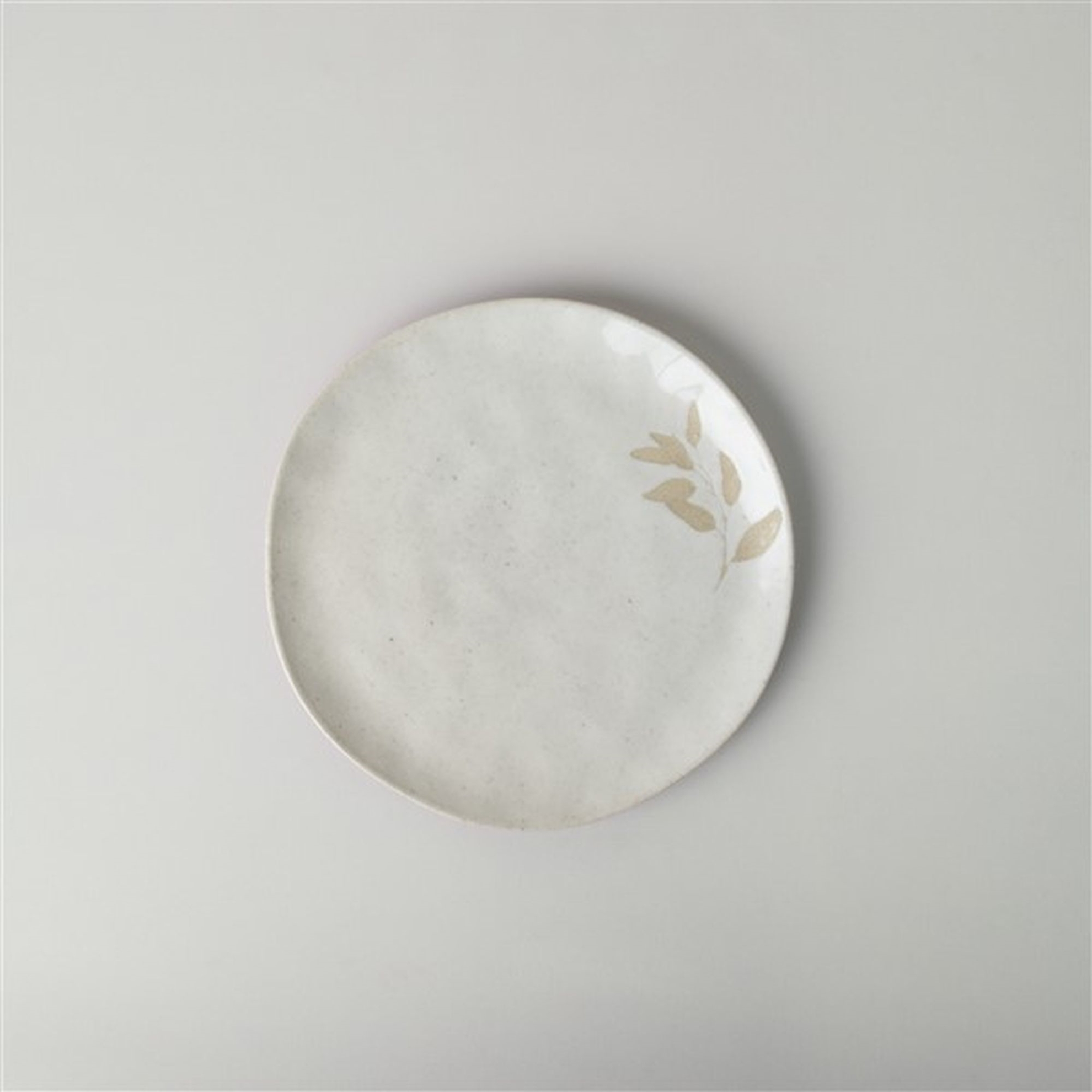 resm Linens Laurel Seramik 26 cm Servis Tabağı Ekru