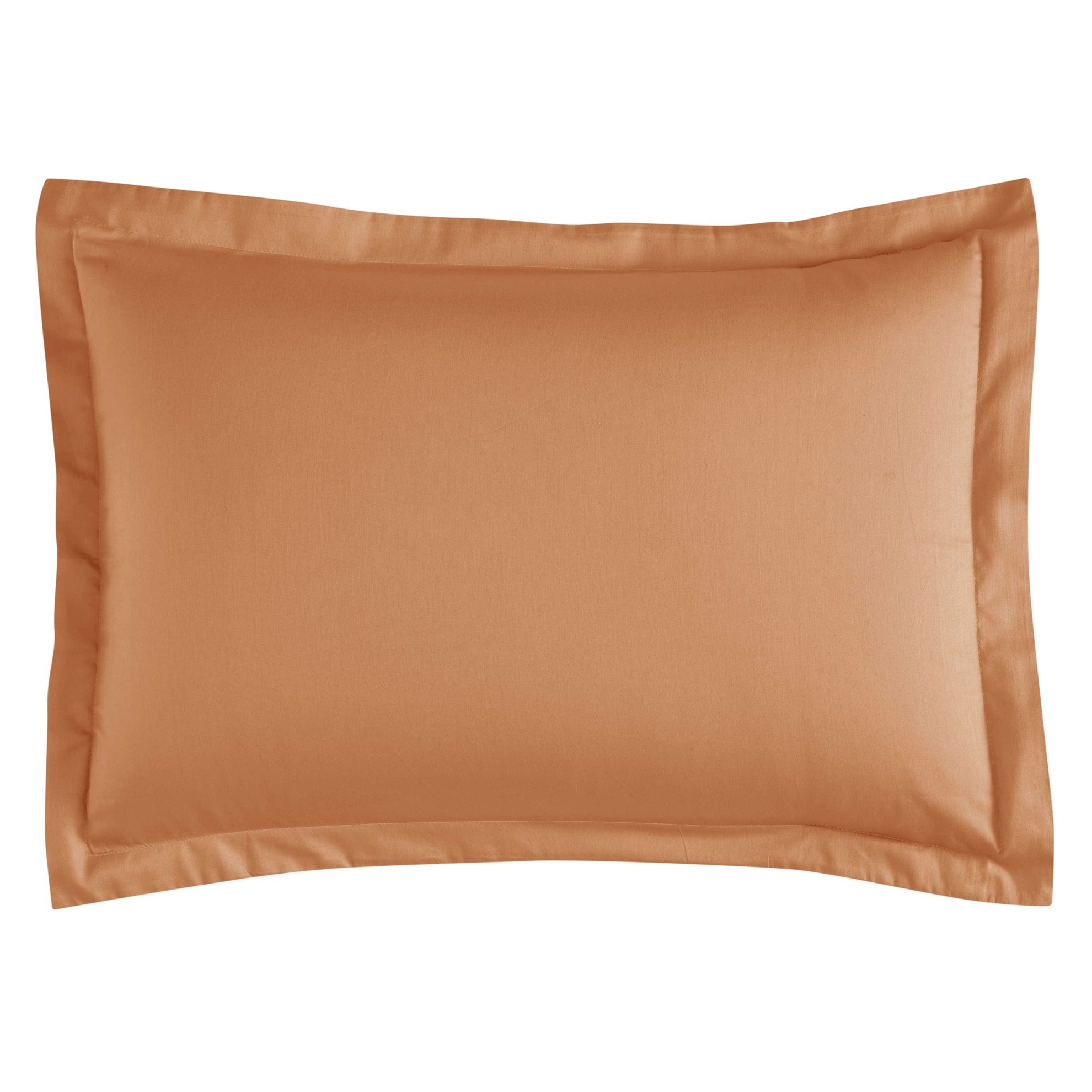 resm Linens Mix&Match Pamuk Saten 2'li Volanlı Yastık Kılıfı Seti Turuncu