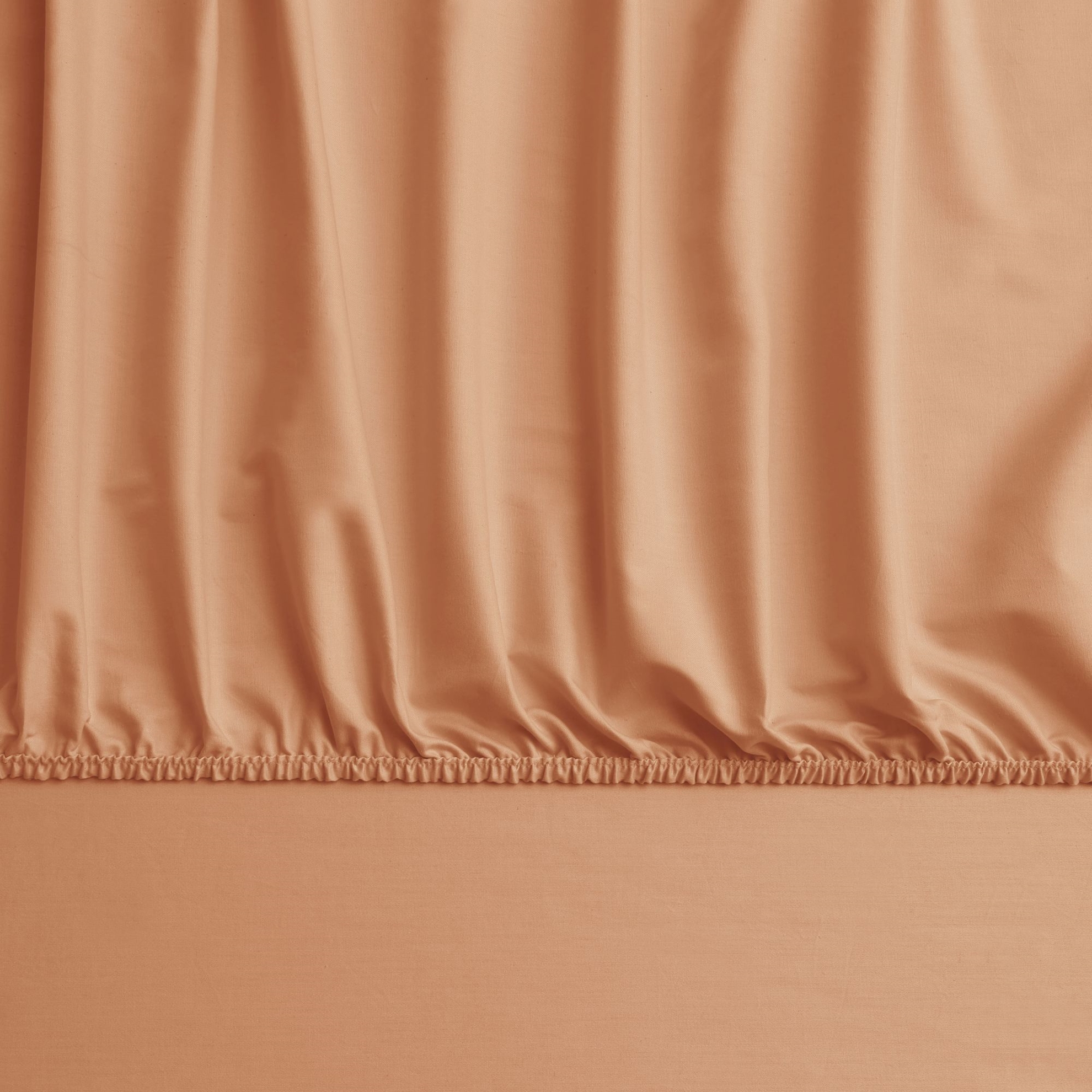 resm Linens Mix&Match Pamuk Saten Çift Kişilik Lastikli Çarşaf Turuncu