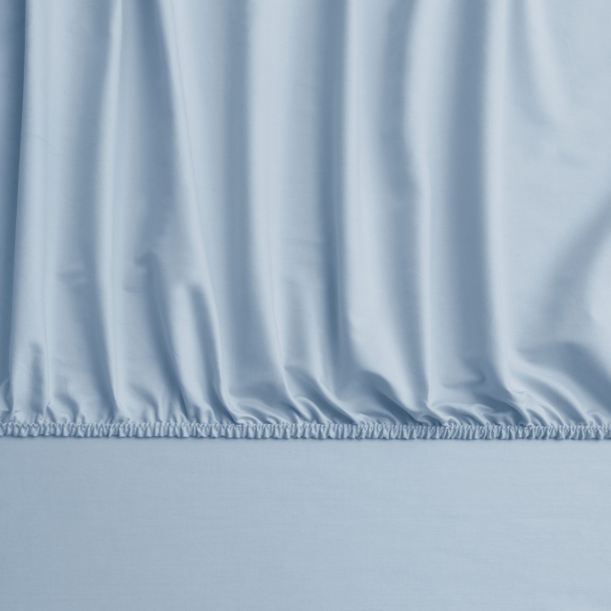 resm Linens Mix&Match Pamuk Saten Tek Kişilik Lastikli Çarşaf Mavi