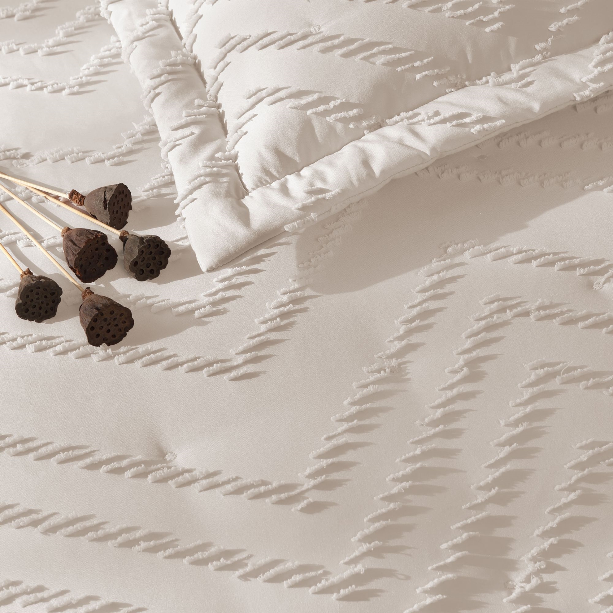 resm Linens Borneo Tek Kişilik Yatak Örtüsü Seti Taş