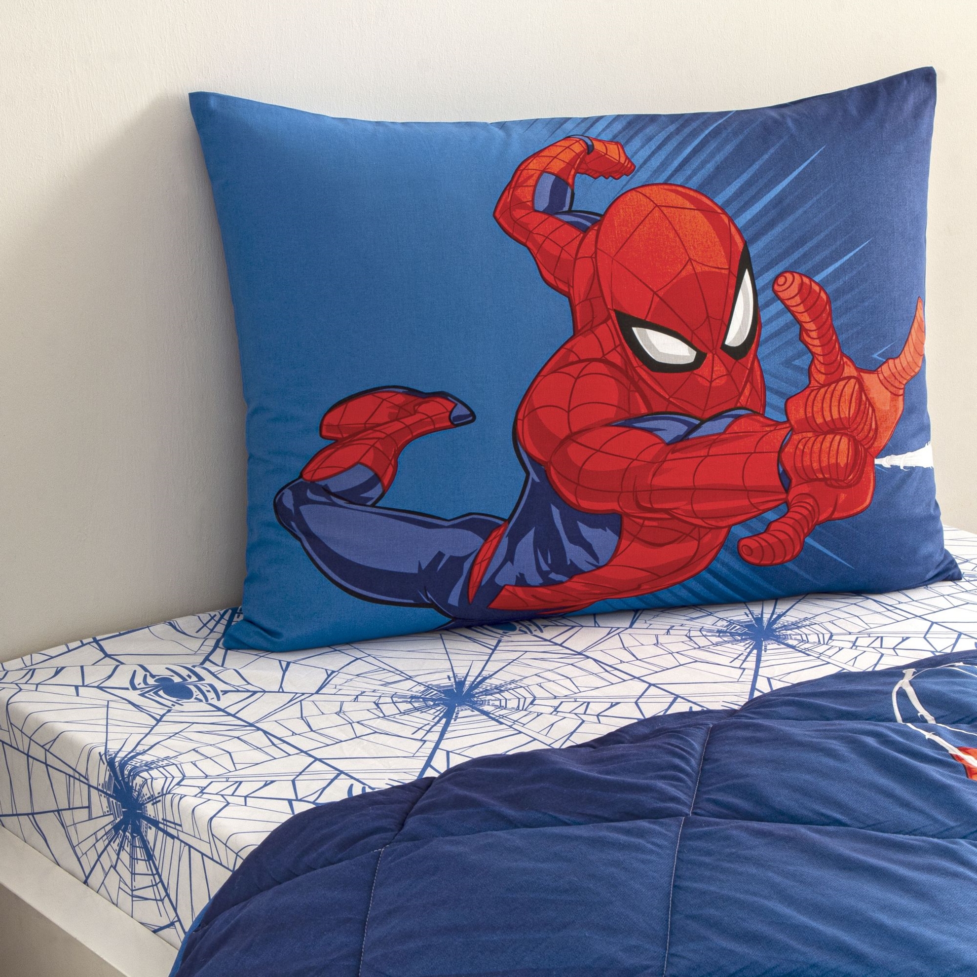 resm Taç Lisanslı Spiderman Classical Tek Kişilik Pamuk Yorgan Seti