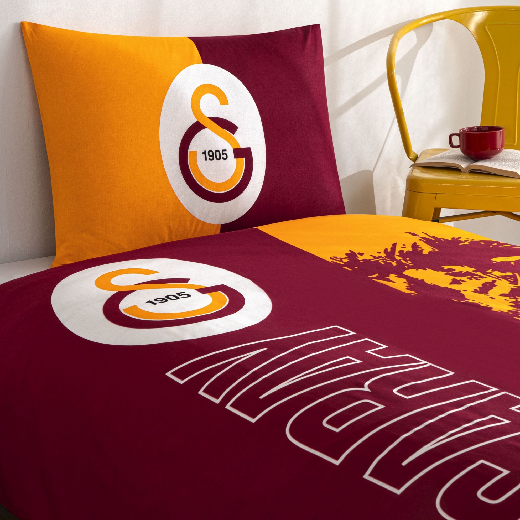 resm Lisanslı Gs Şanslı Aslan Nevresim Takımı Tek Kişilik