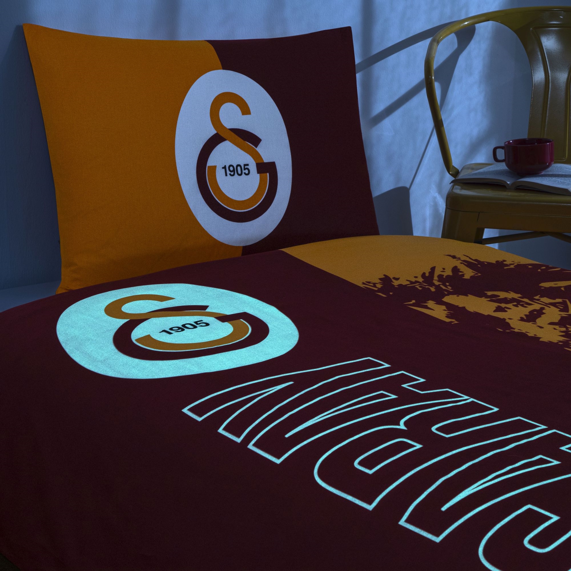 resm Lisanslı Gs Şanslı Aslan Nevresim Takımı Tek Kişilik