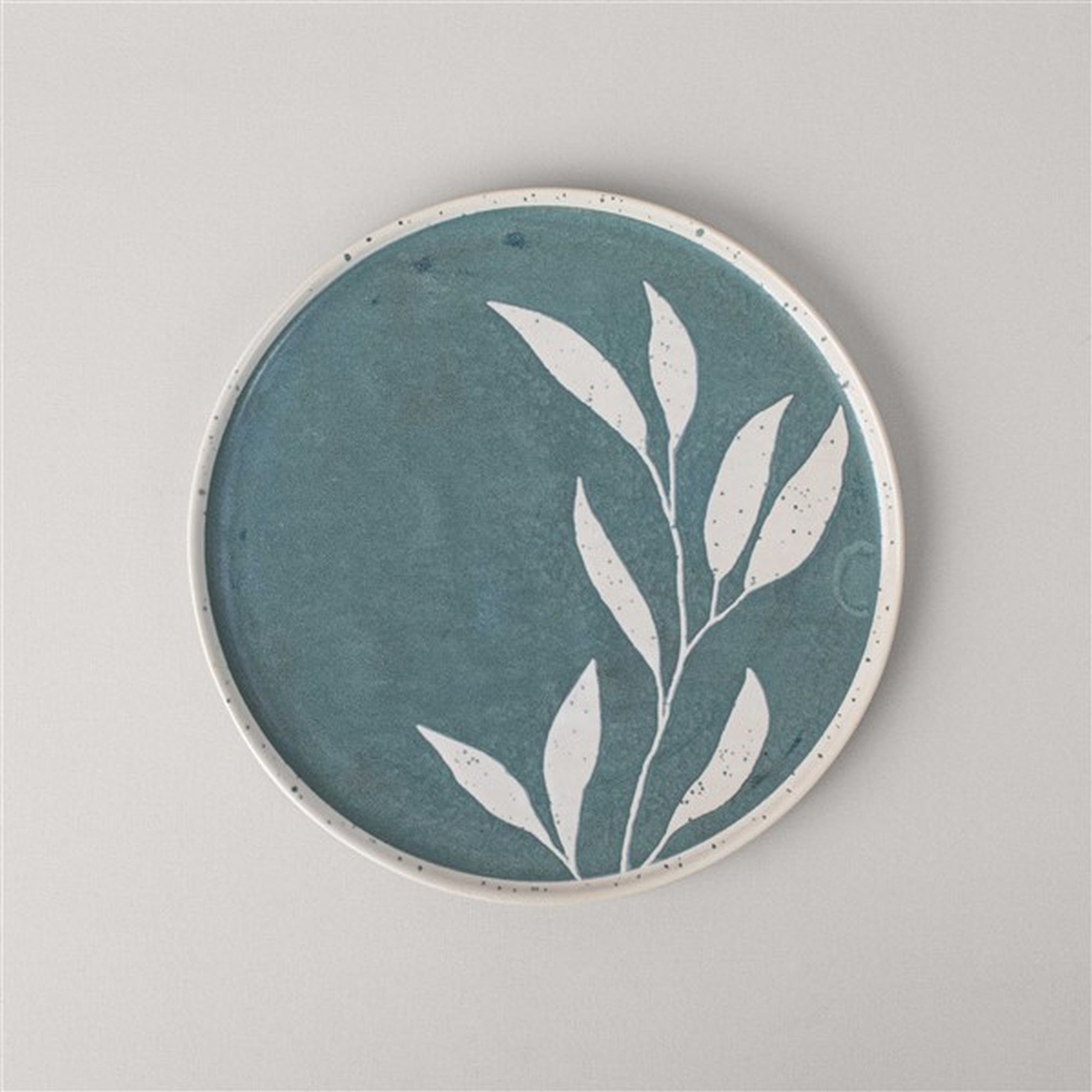 resm Linens Daphne Seramik 28 cm Servis Tabağı Yeşil