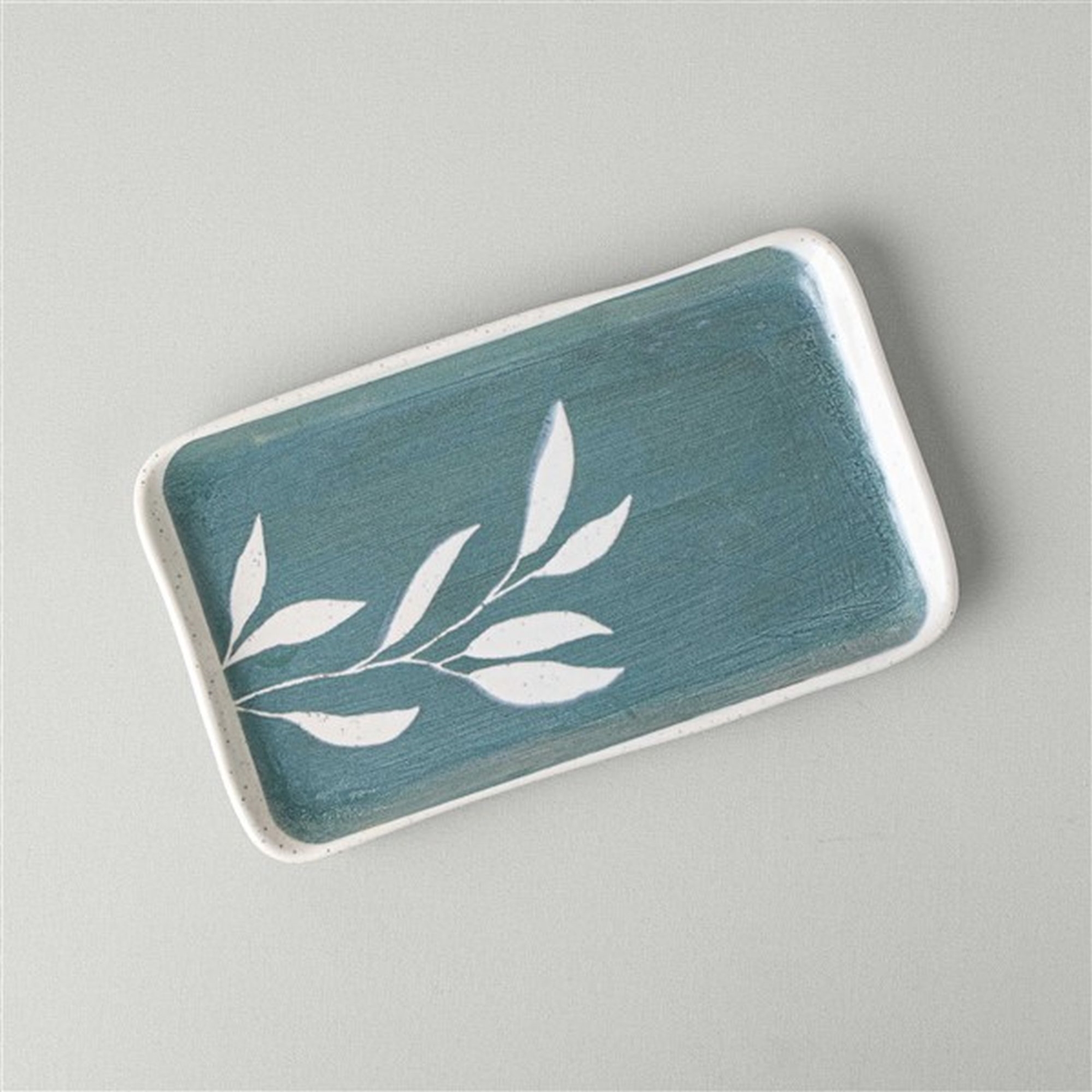 resm Linens Daphne Seramik 24 cm Sunum Tabağı Yeşil