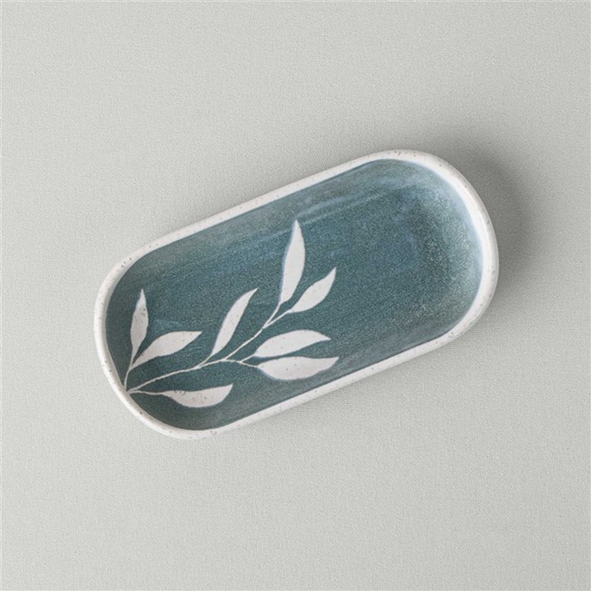 resm Linens Daphne Seramik 16 cm Sunum Tabağı Yeşil