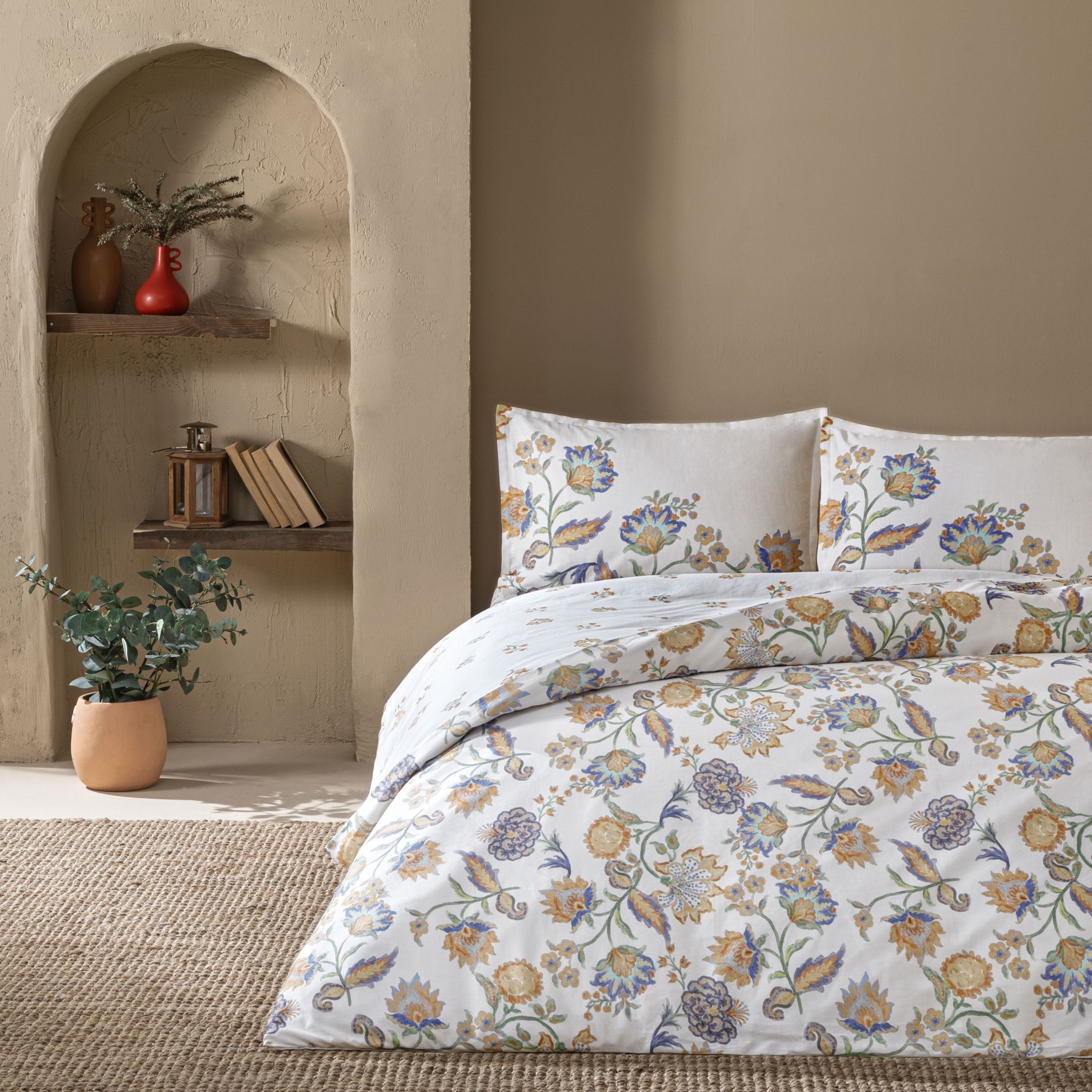 resm Linens Sc Allday Tresca Nevresim Takımı Çift Kişilik Turuncu