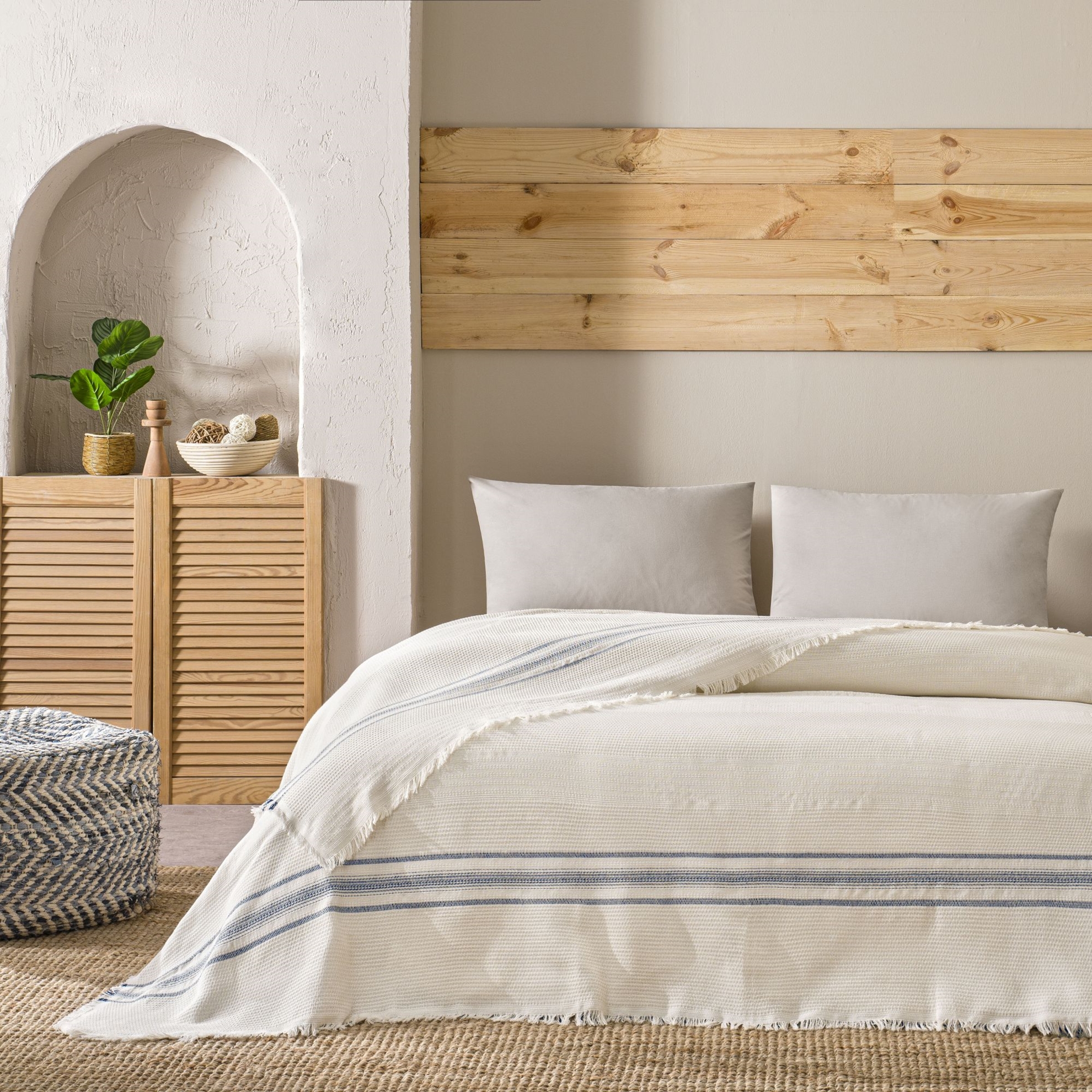 resm Linens Doce Pike Çift Kişilik Vizon