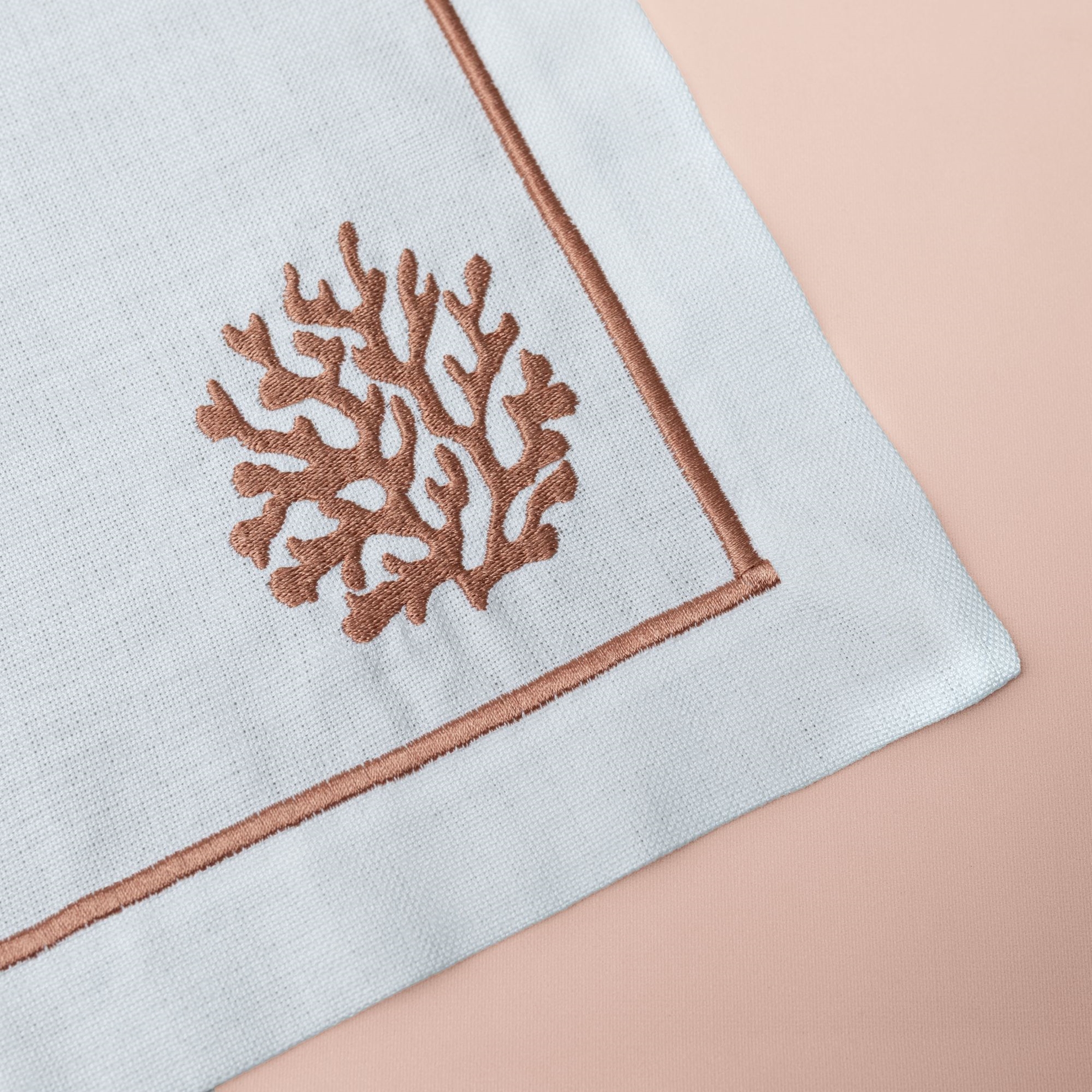 resm Linens Shell 2'li 35x45 cm Peçete Ekru Mercan