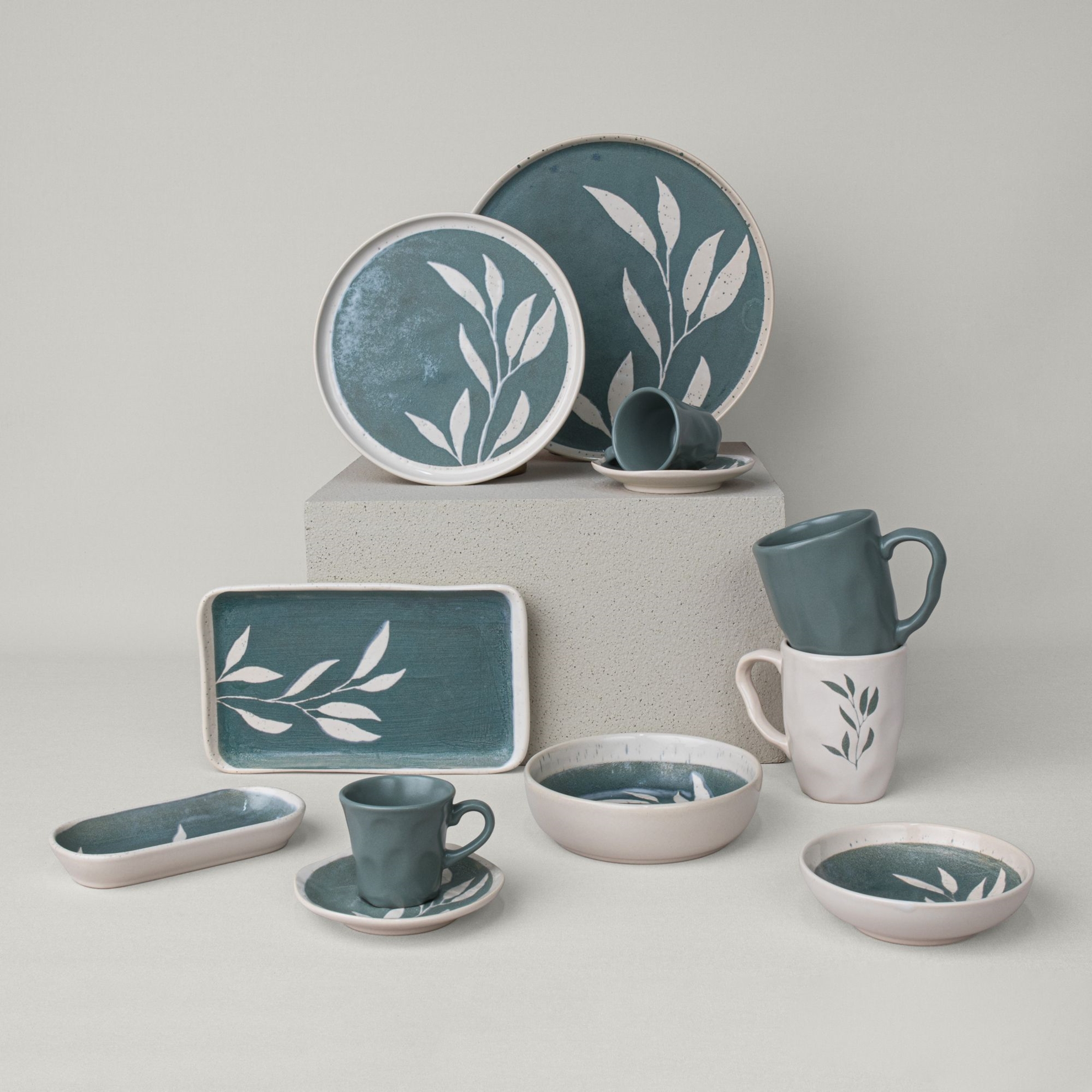 resm Linens Daphne Seramik 16 cm Kase Yeşil