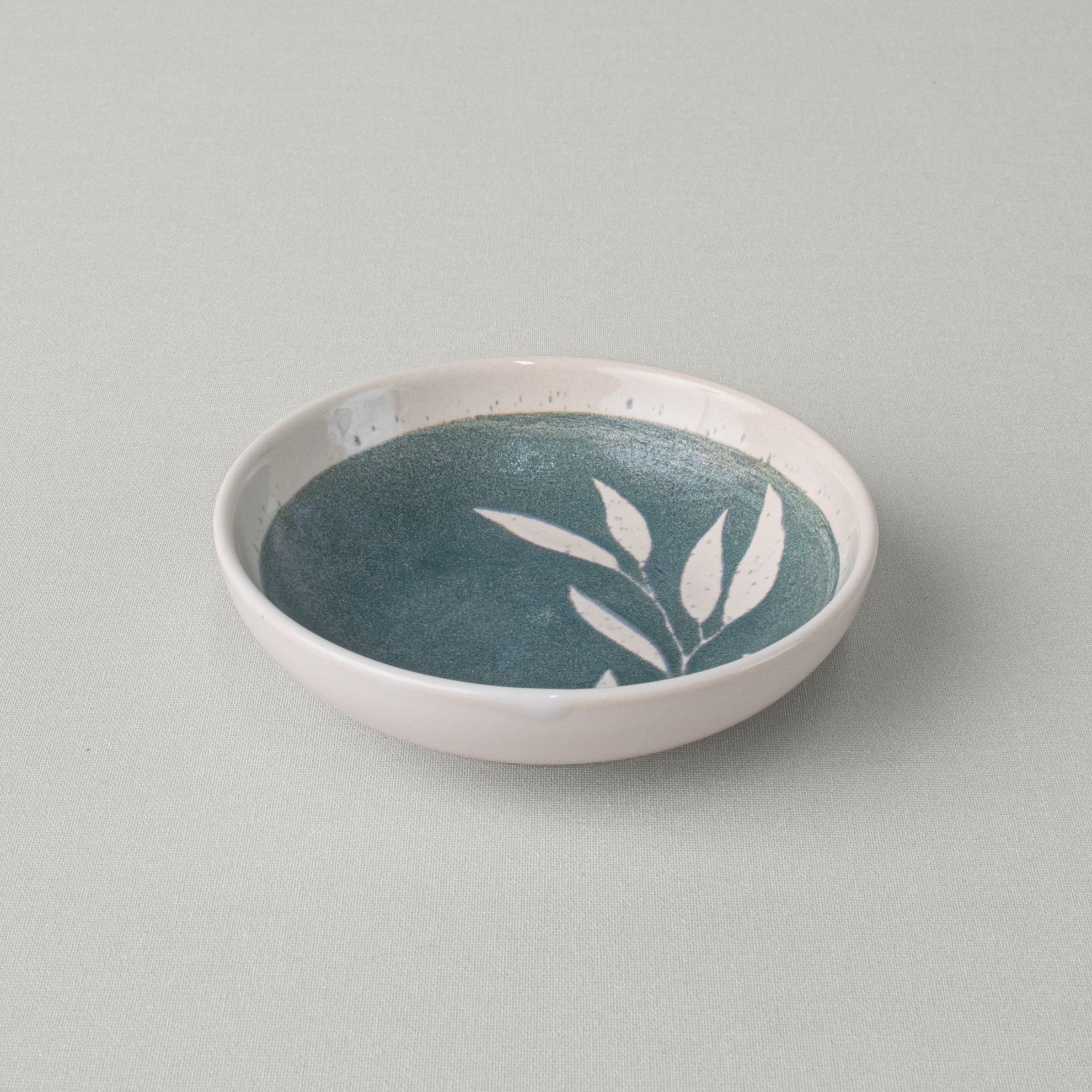 resm Linens Daphne Seramik 13 cm Çerezlik Yeşil