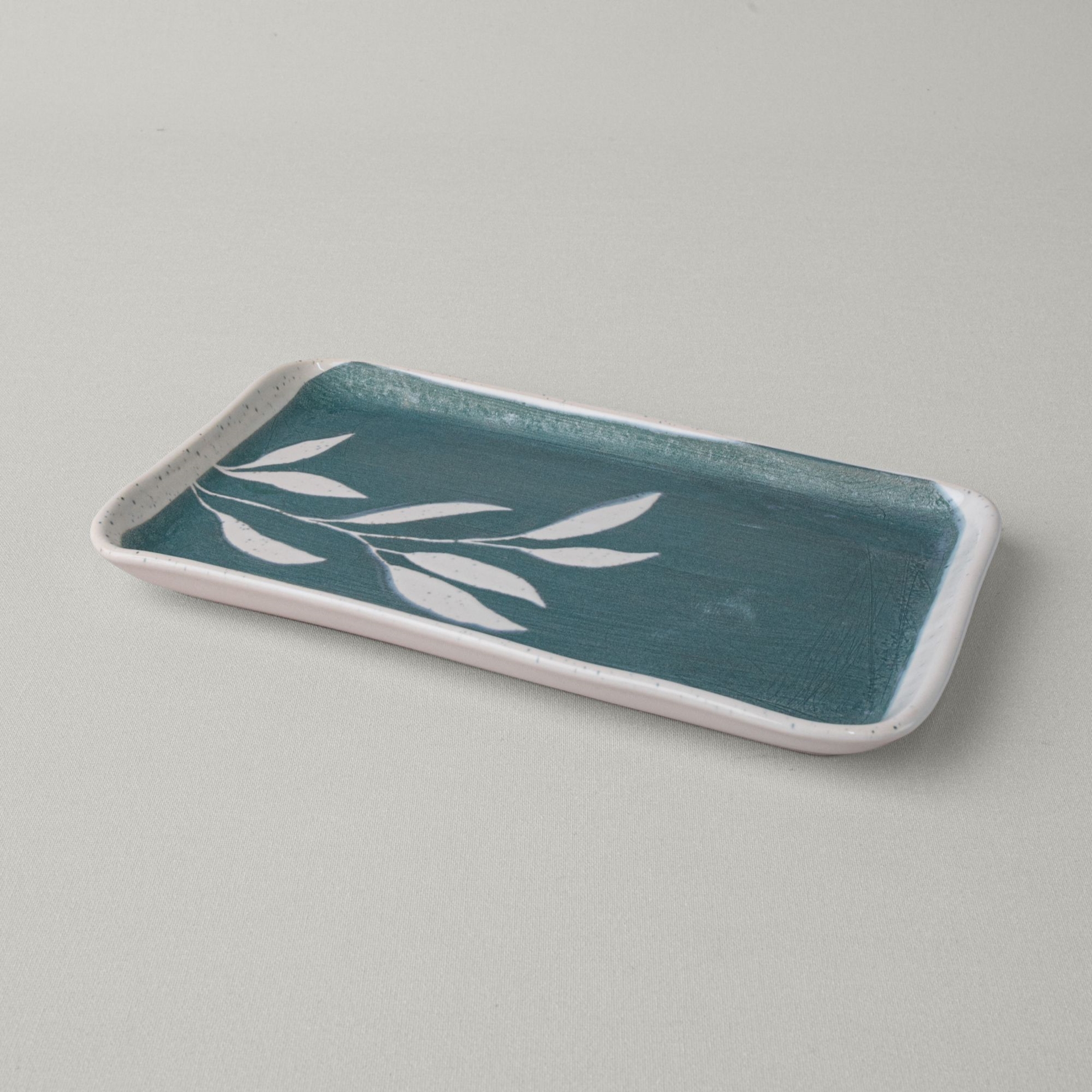 resm Linens Daphne Seramik 24 cm Sunum Tabağı Yeşil