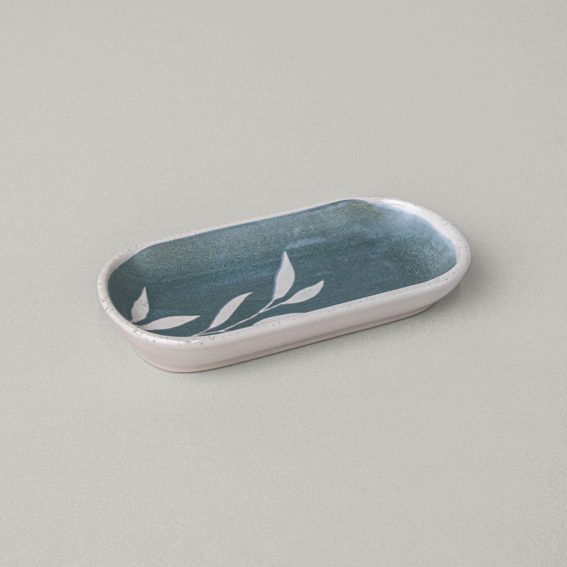 resm Linens Daphne Seramik 16 cm Sunum Tabağı Yeşil