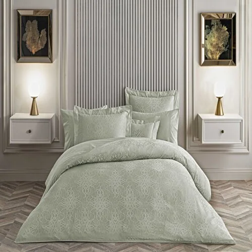 resm Valeron Valois Jakar Süper King Nevresim Takımı Haki