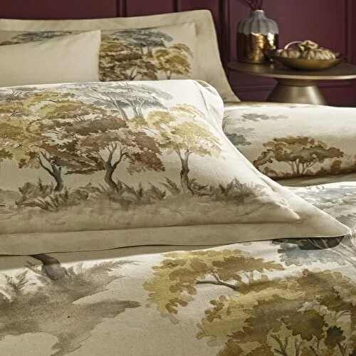 resm Valeron Feronia Saten Süper King Nevresim Takımı Bej