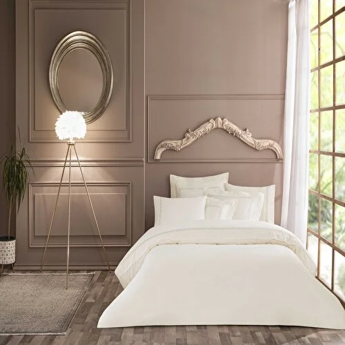 resm Valeron Amelia Saten Super King Nevresim Takımı Haki