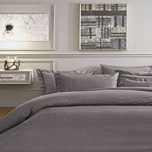 resm Valeron Cole Jakar Süper King Nevresim Takımı Antrasit