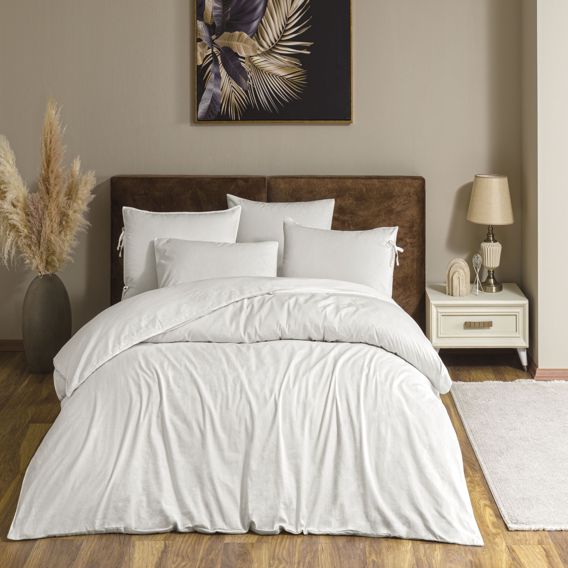 resm Linens Premium Hemlin Nevresim Takımı Beyaz