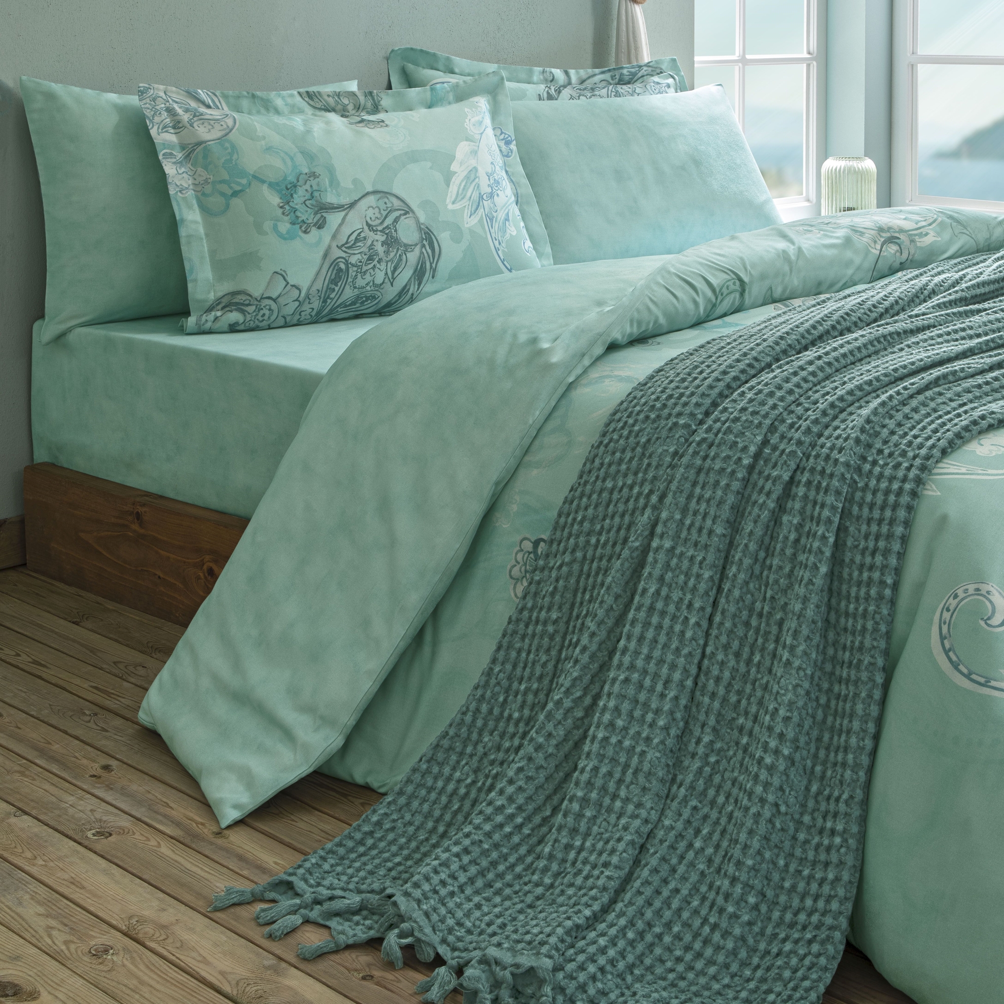 resm Taç Butik Elysıa Pamuk Yastık Kılıfı Nil