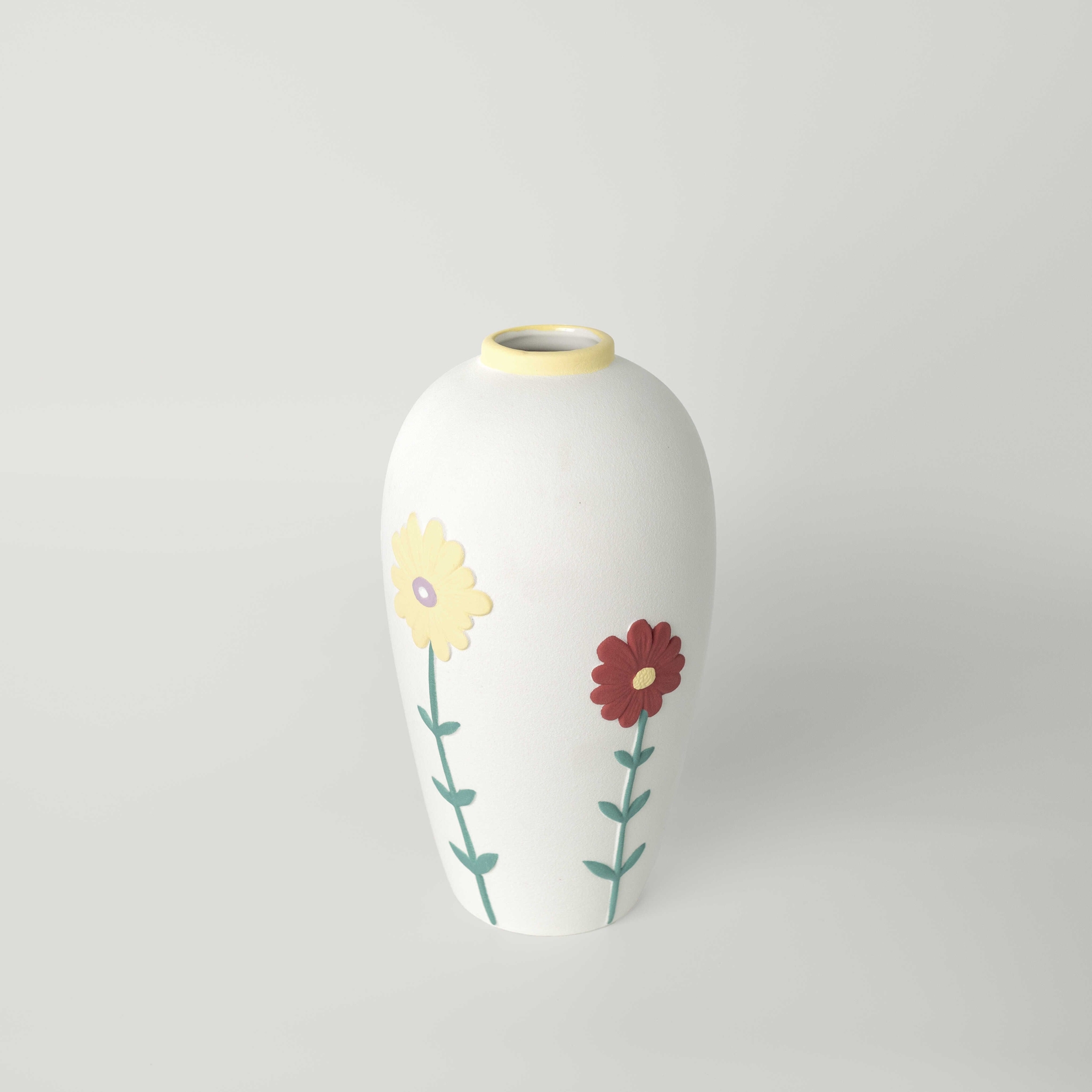 resm Linens Liva 14x15x27 cm Vazo Beyaz