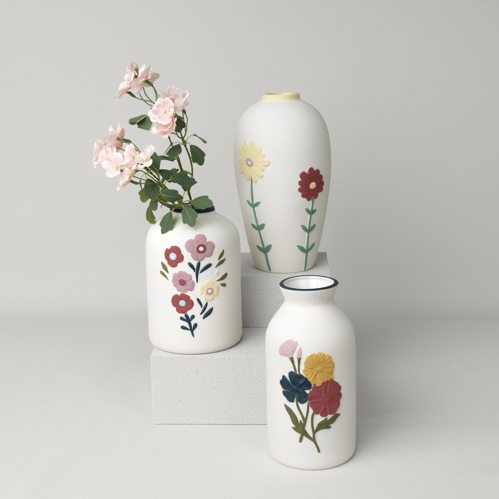 resm Linens Liva 14x15x27 cm Vazo Beyaz