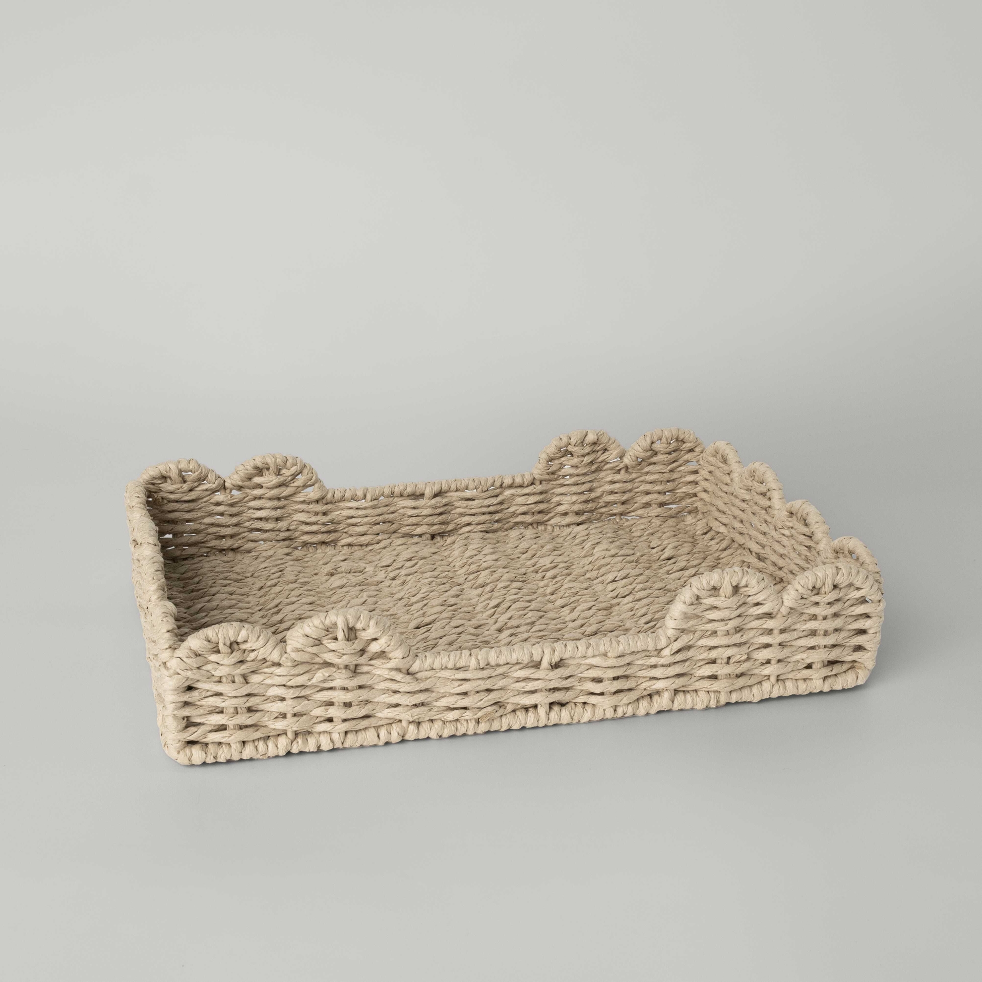 resm Linens Straw 32x21x6 cm Tepsi Natural