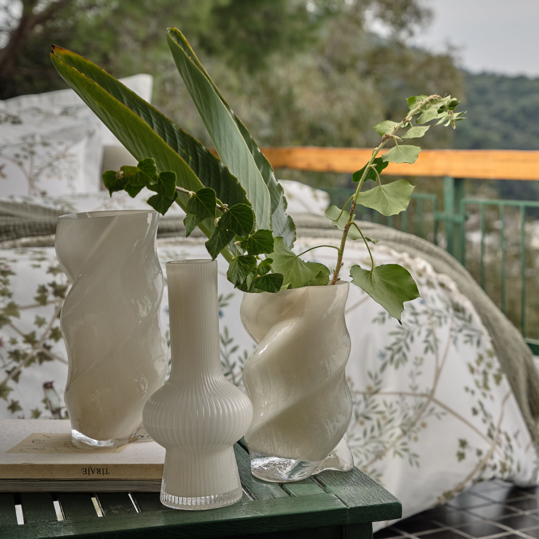 resm Linens Linzi Vazo 11,5x11,5x26 cm Ekru