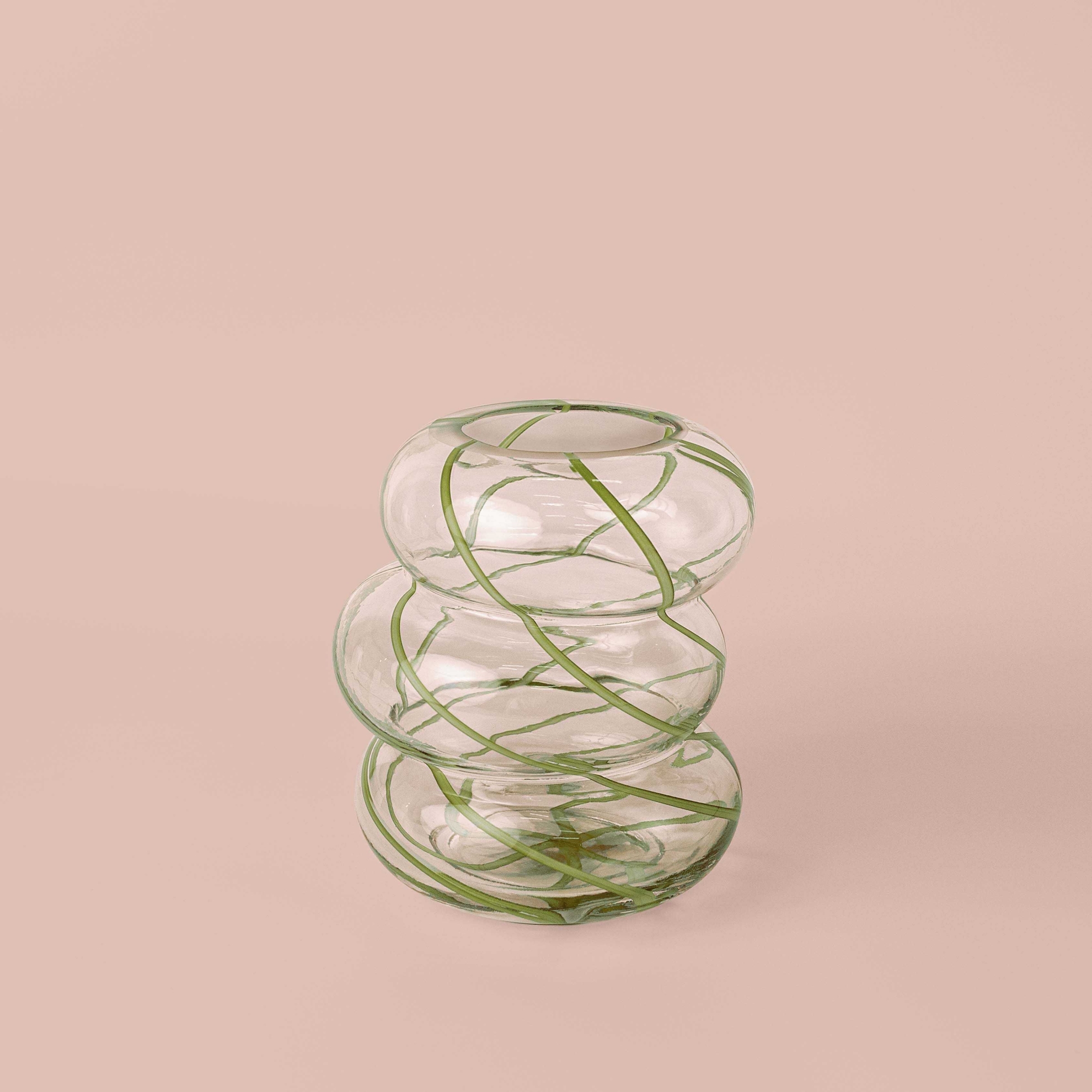 resm Linens Bale Vazo 17x17x20 cm Yeşil