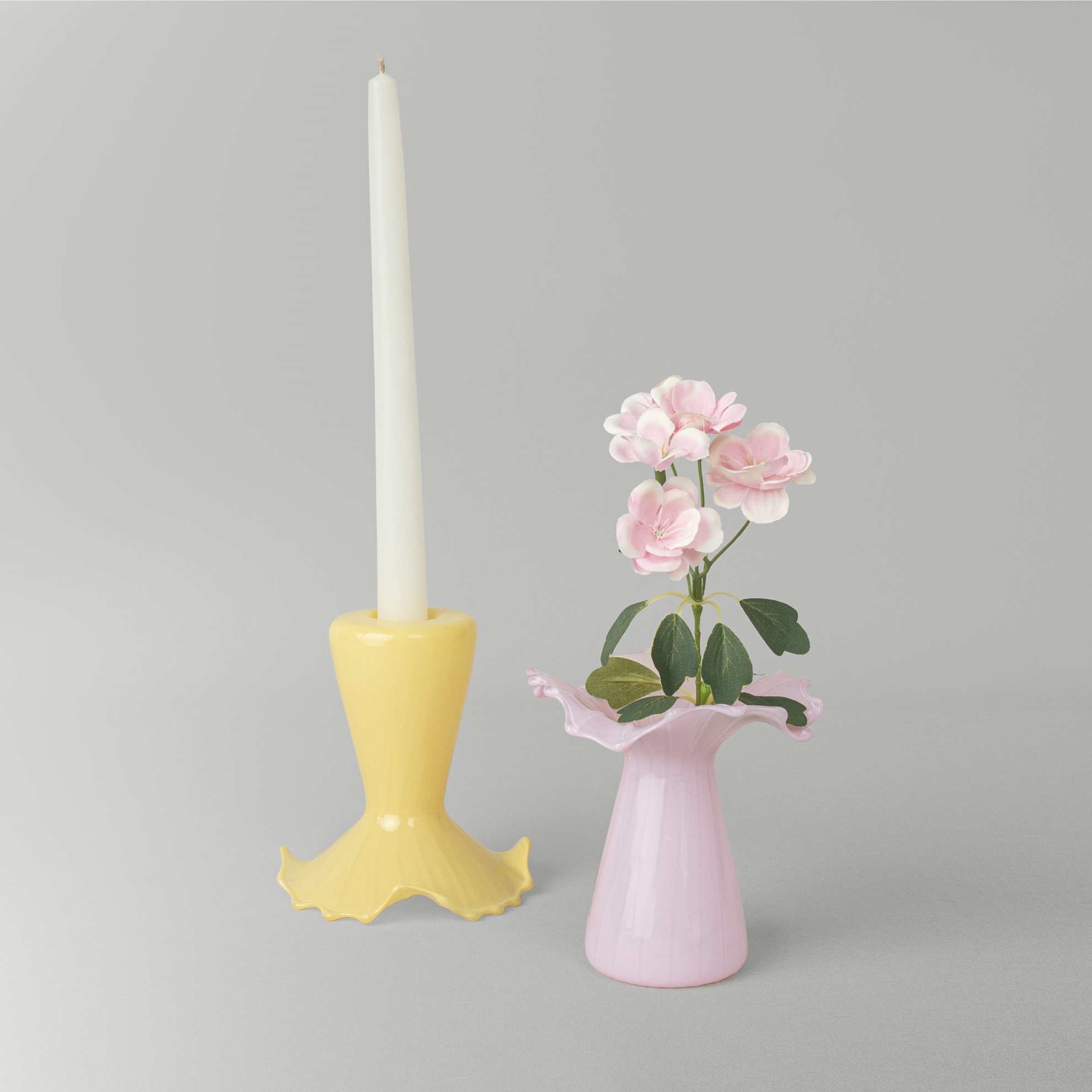 resm Linens Finch Mumluk Vazo 11x11x12 cm Sarı