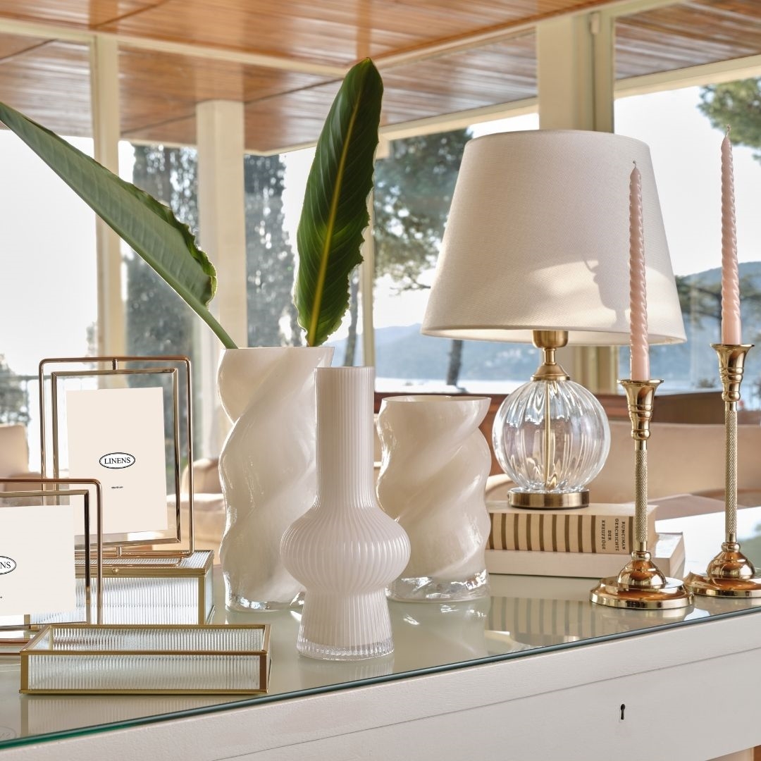 resm Linens Linzi Vazo 11,5x11,5x26 cm Ekru