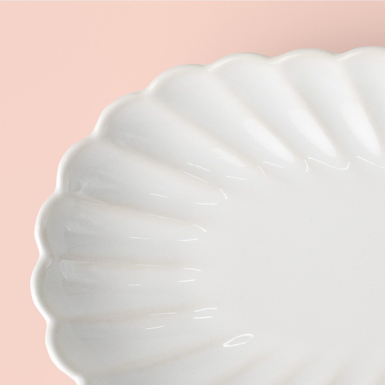 resm Linens Coral Kayık Tabak 23x11 cm Ekru