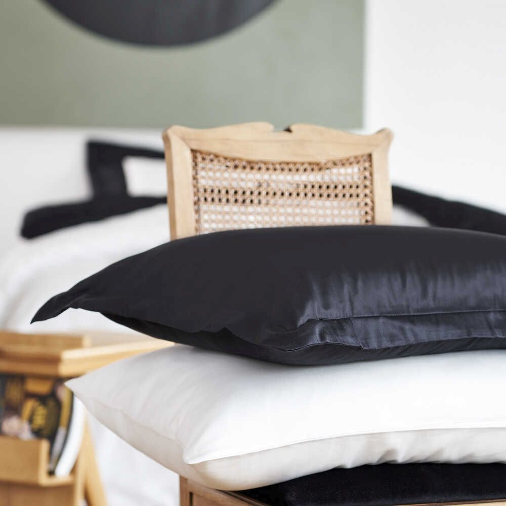 resm Linens Mix&Match Pamuk Saten 2'li Volanlı Yastık Kılıfı Seti Ekru