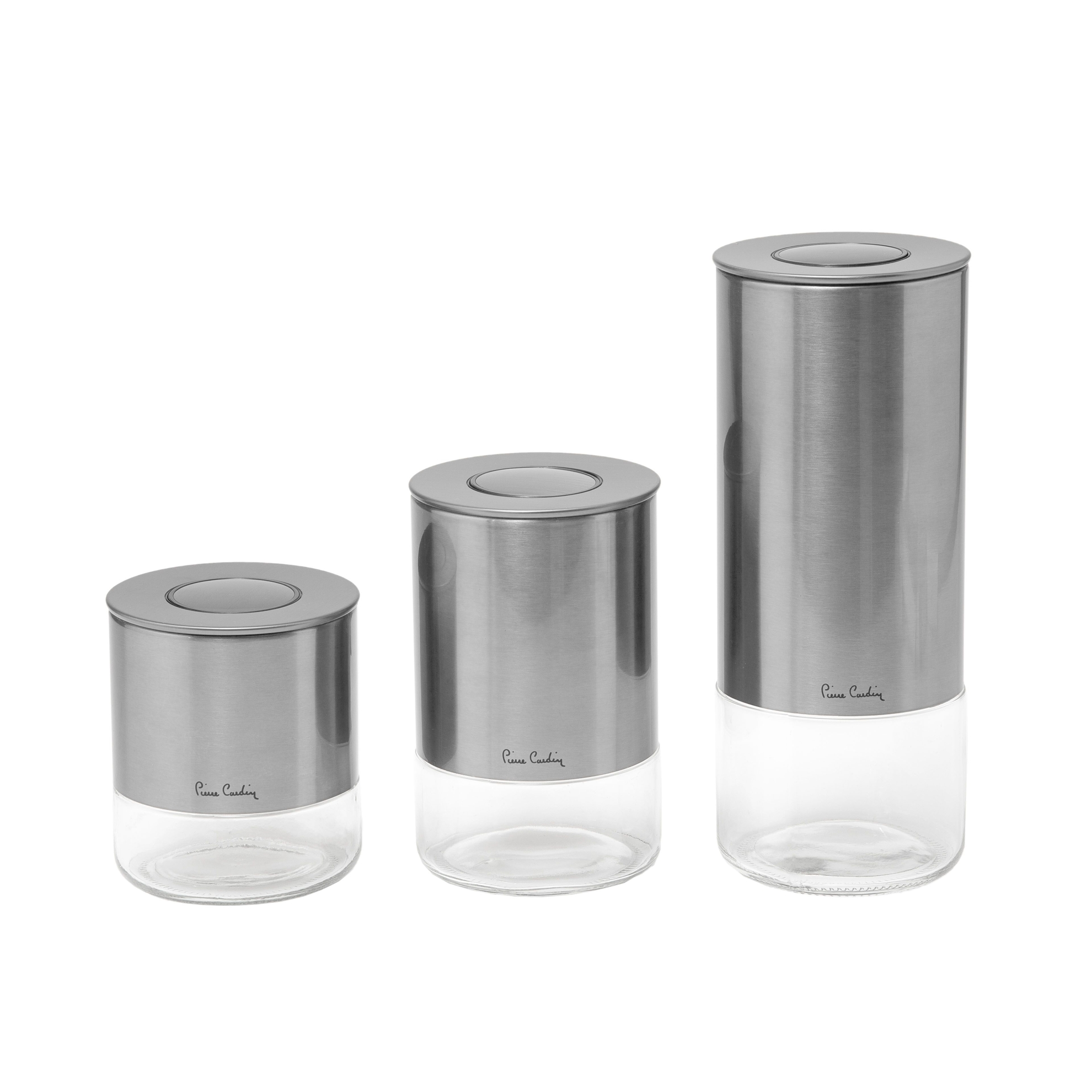 resm Pierre Cardin Gusto Silver Cam 3'lü Kavanoz Seti
