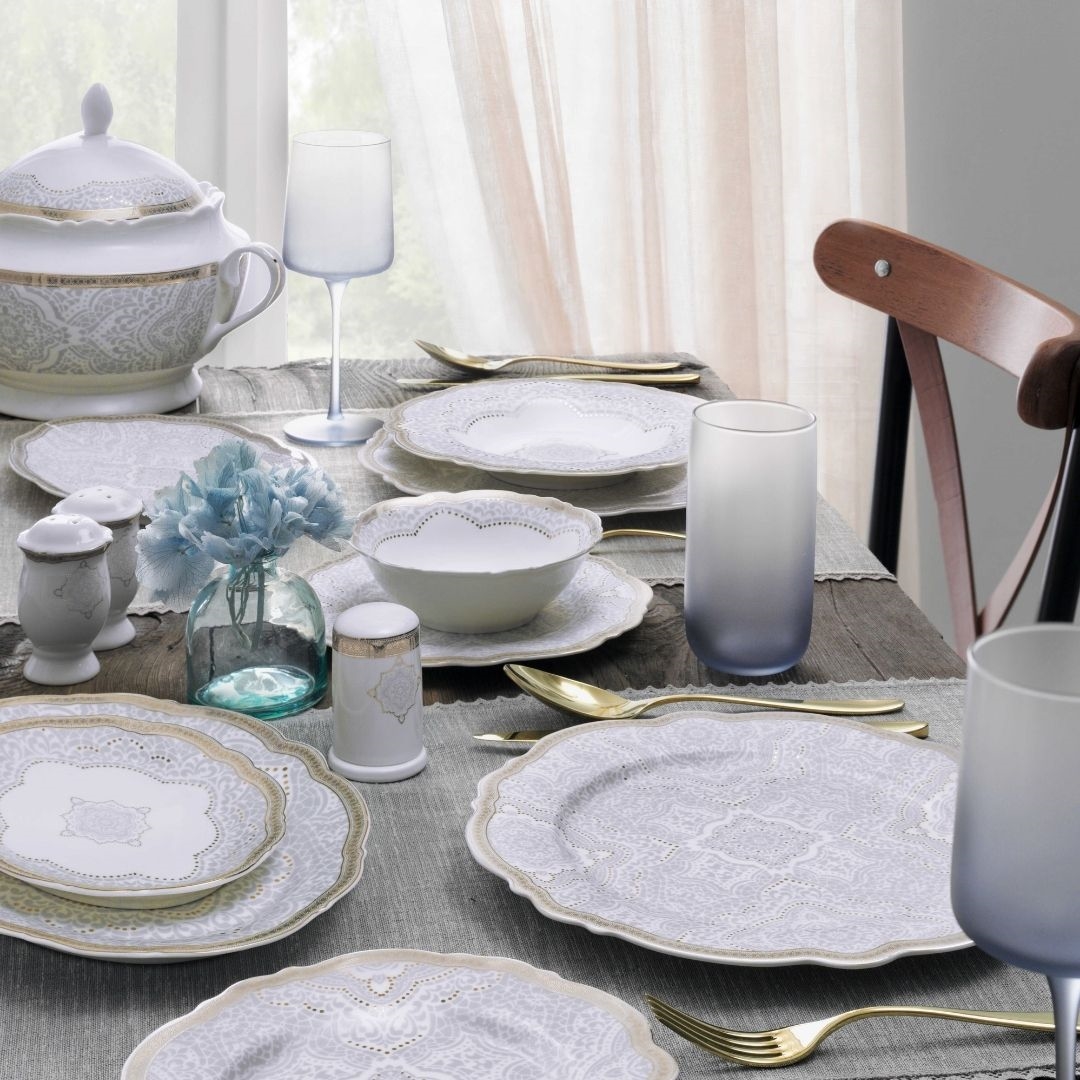 resm Pierre Cardin Nerissa 60 Parça 12 Kişilik Yemek Takımı