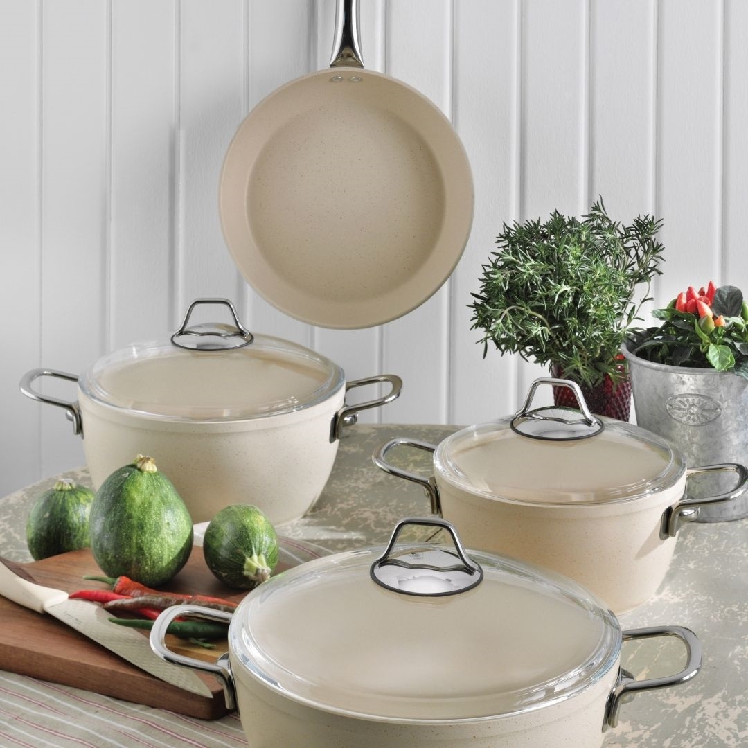 resm Pierre Cardin Graniks Metal Sapli 7 Parça Tencere Seti