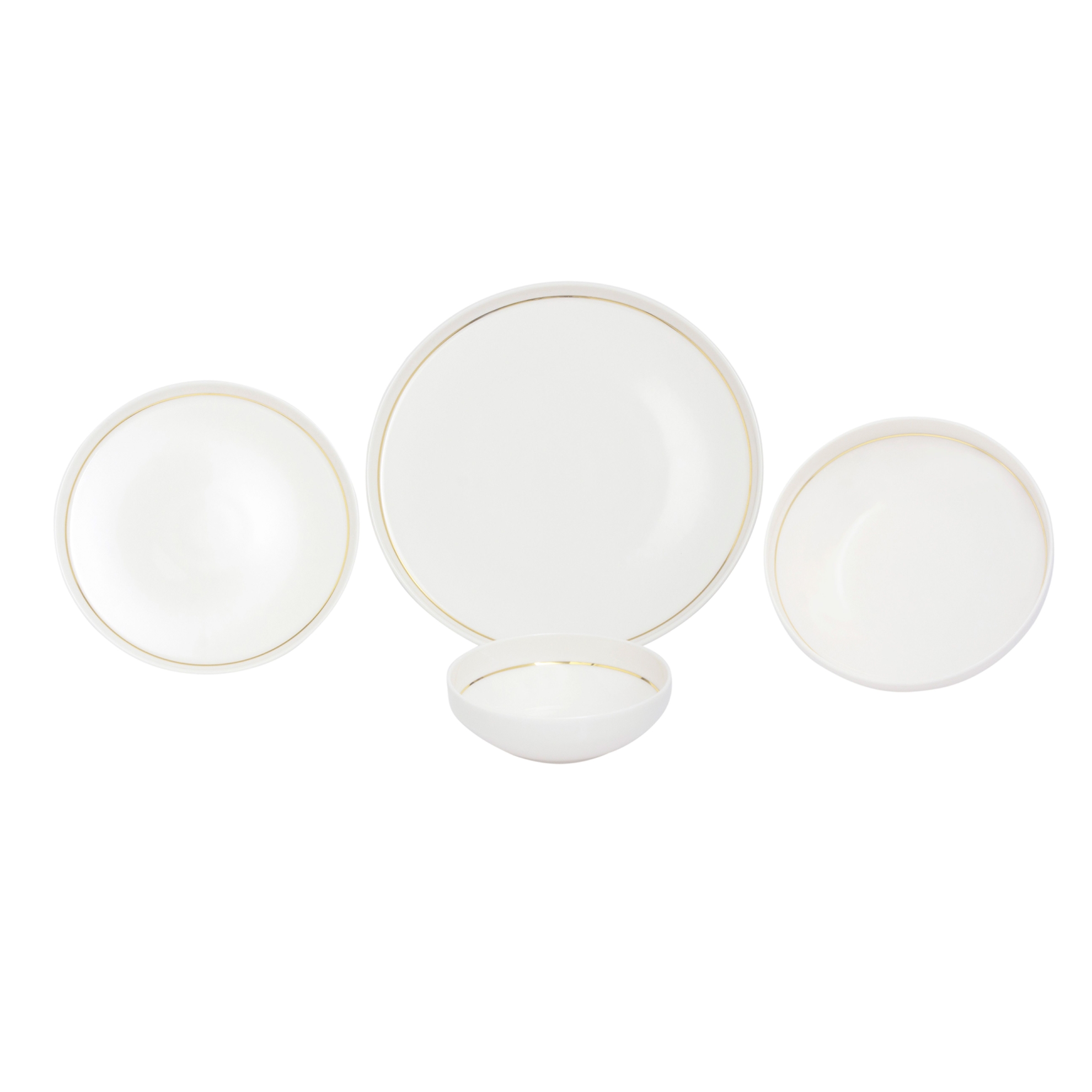 resm Pierre Cardin Swan Gold 24 Parça 6 Kişilik Yemek Takımı