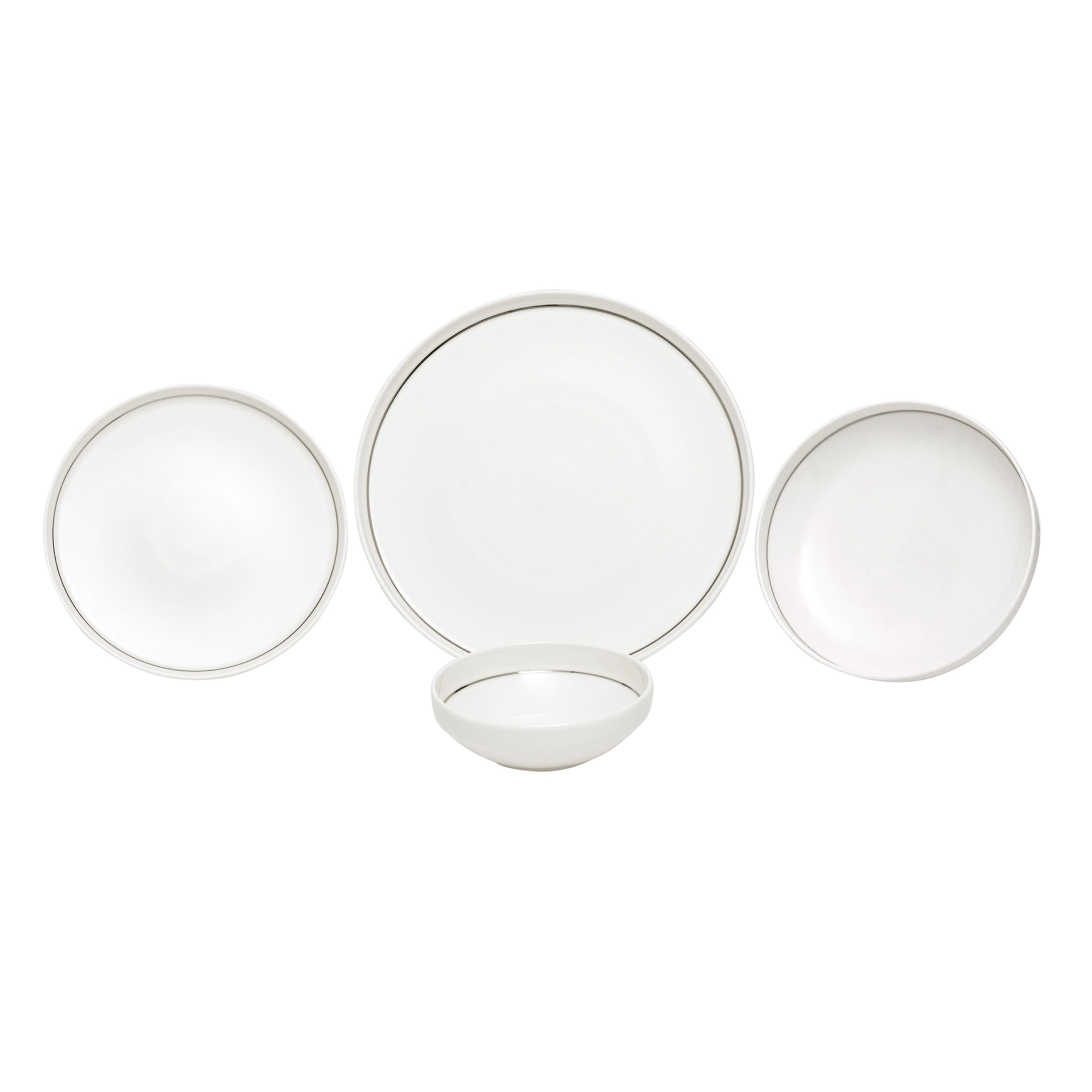 resm Pierre Cardin Swan Silver 24 Parça 6 Kişilik Yemek Takımı